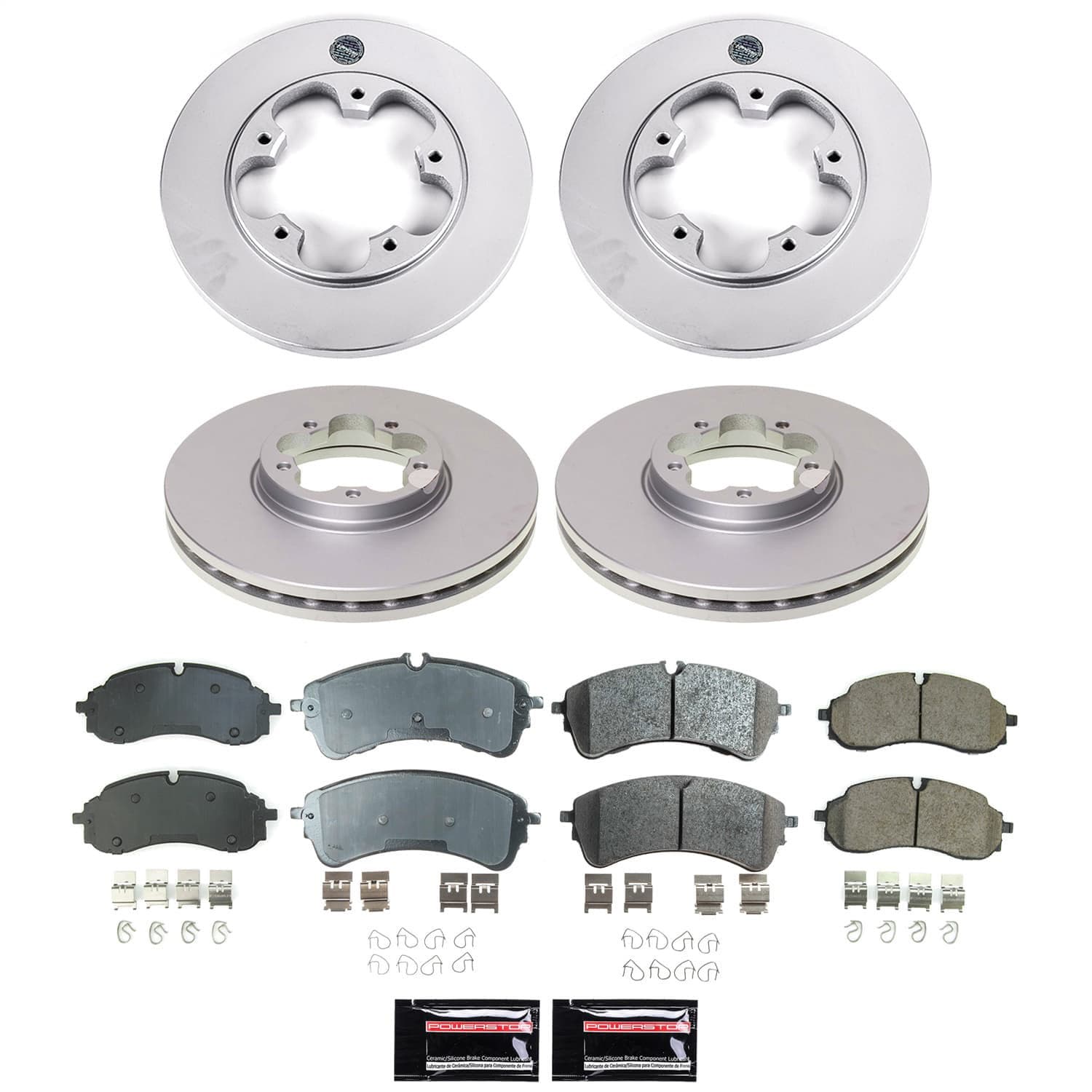 Power Stop - CRK9056 - Front and Rear - Disc Brake Pad and Rotor Kit image 1