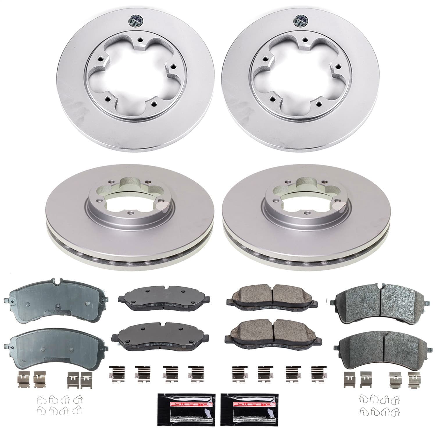 Power Stop - CRK9059 - Front and Rear - Disc Brake Pad and Rotor Kit image 1