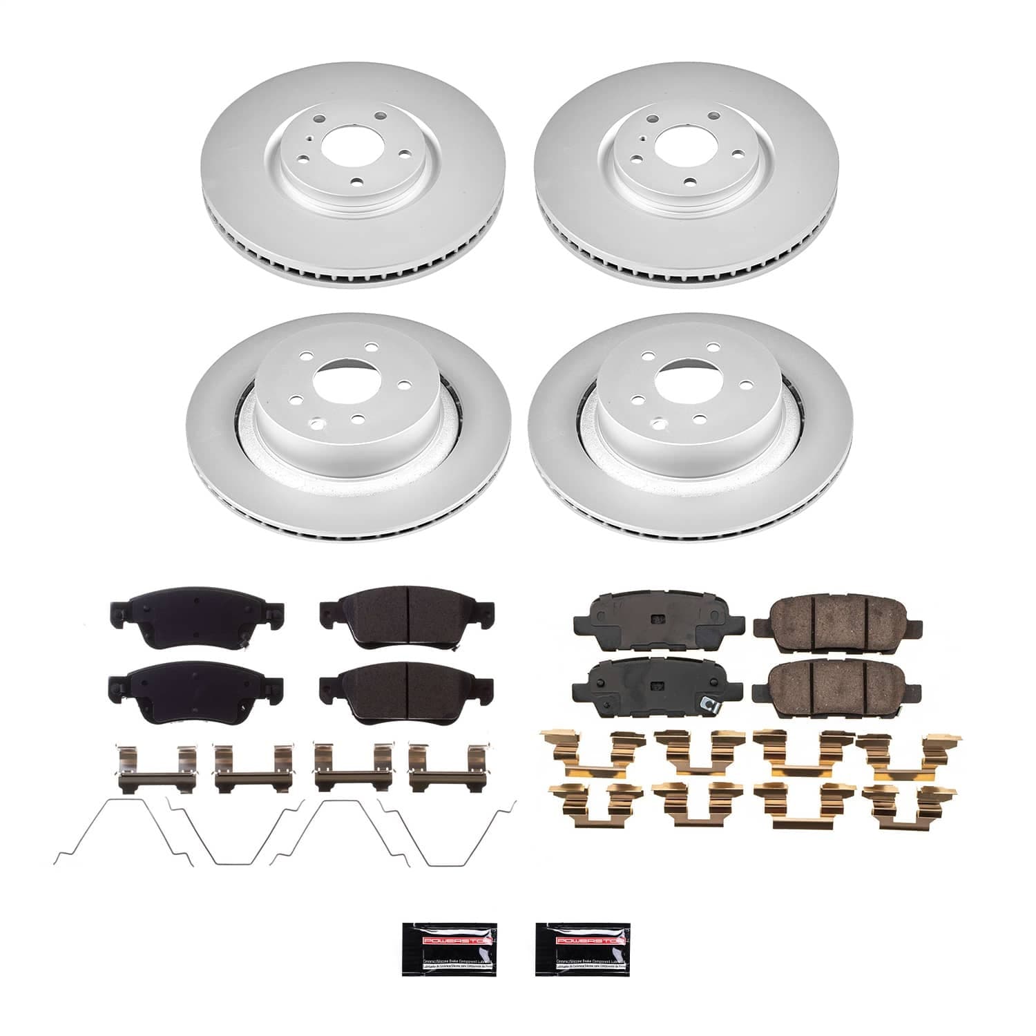 Power Stop - CRK9063 - Front and Rear - Disc Brake Pad and Rotor Kit image 1
