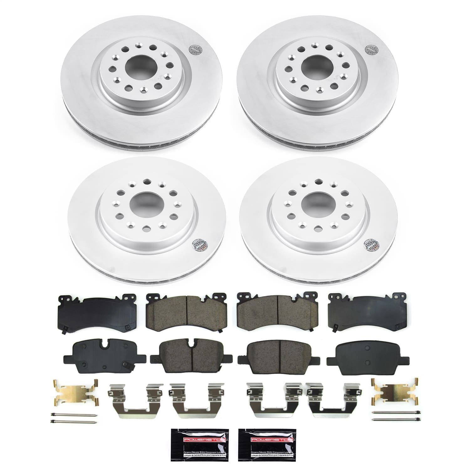 Power Stop - CRK9092 - Front and Rear - Disc Brake Pad and Rotor Kit image 1