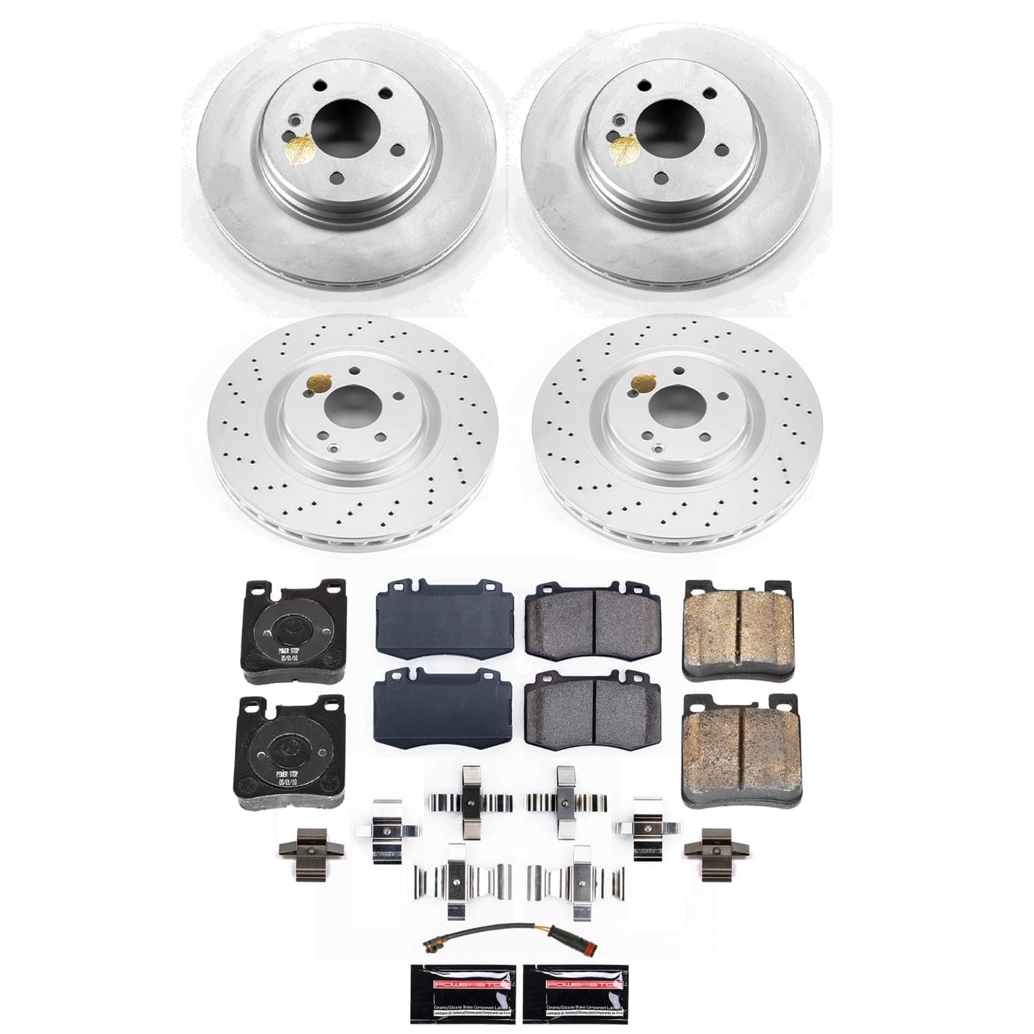 Power Stop - CRK9094 - Front and Rear - Disc Brake Pad and Rotor Kit image 1