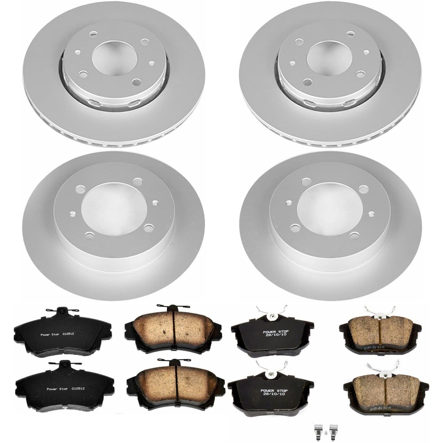 Power Stop - CRK912 - Front and Rear - Disc Brake Pad and Rotor Kit image 1