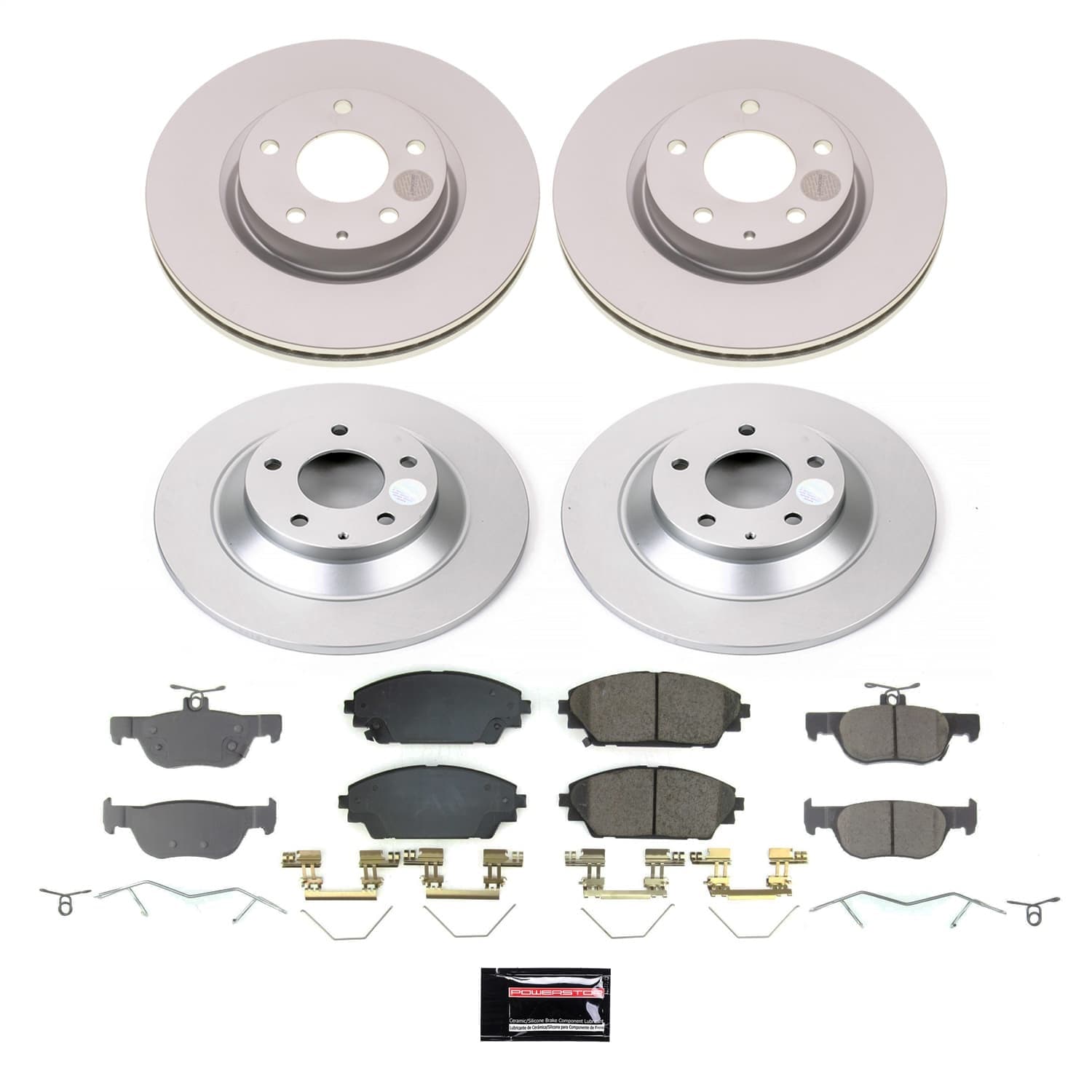 Power Stop - CRK9137 - Front and Rear - Disc Brake Pad and Rotor Kit image 1
