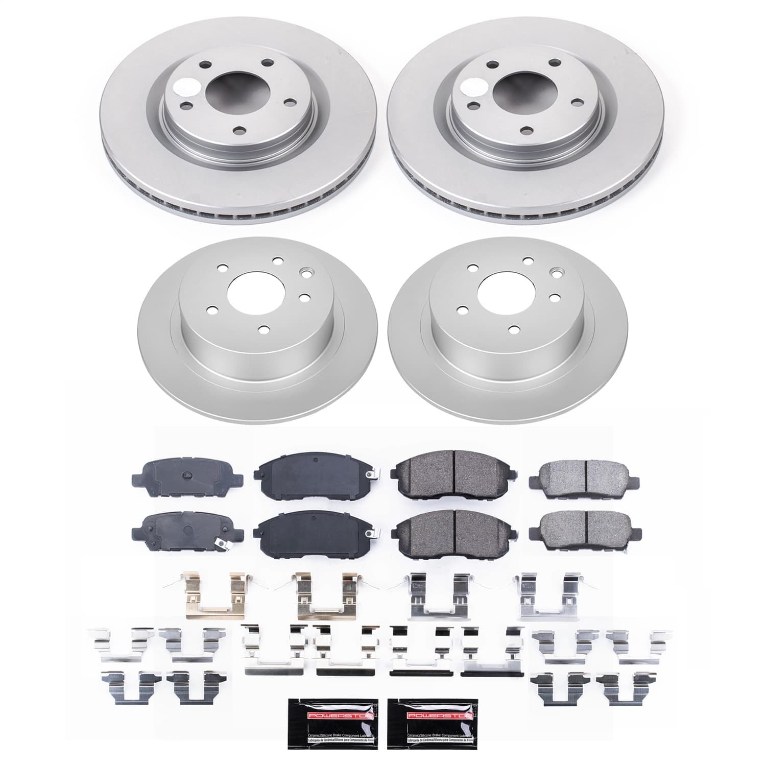 Power Stop - CRK9141 - Front and Rear - Disc Brake Pad and Rotor Kit image 1