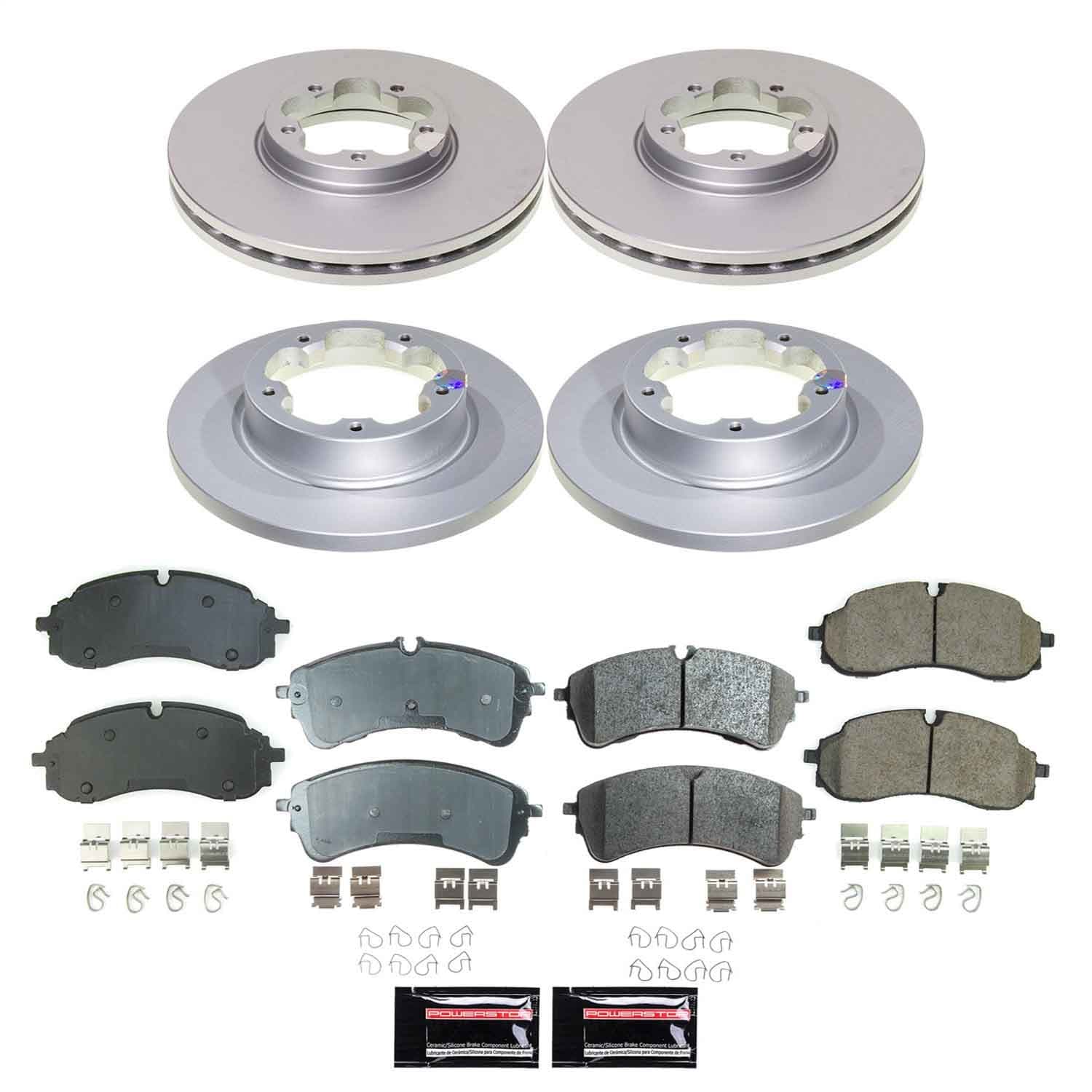 Power Stop - CRK9156 - Front and Rear - Disc Brake Pad and Rotor Kit image 1