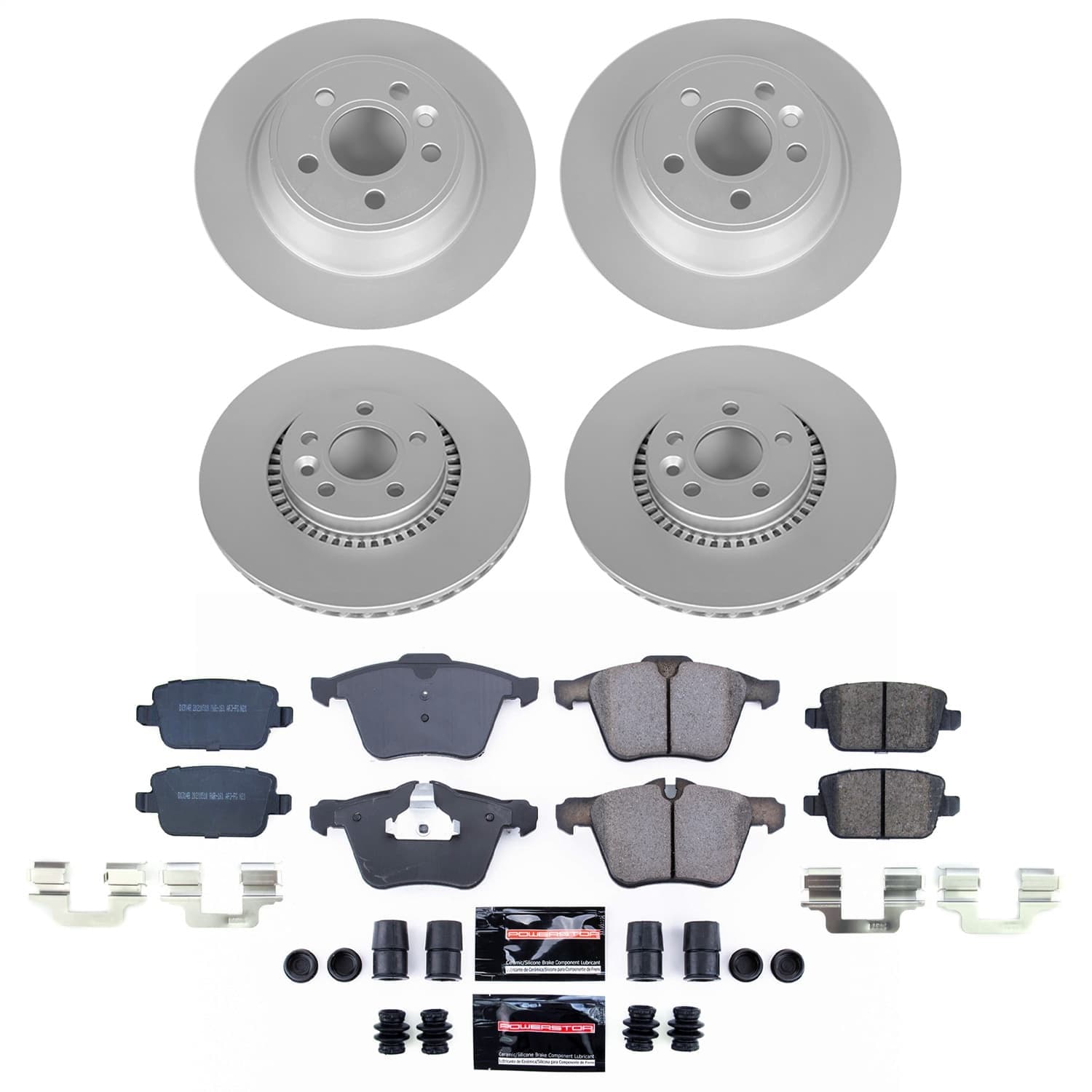 Power Stop - CRK9157 - Front and Rear - Disc Brake Pad and Rotor Kit image 1