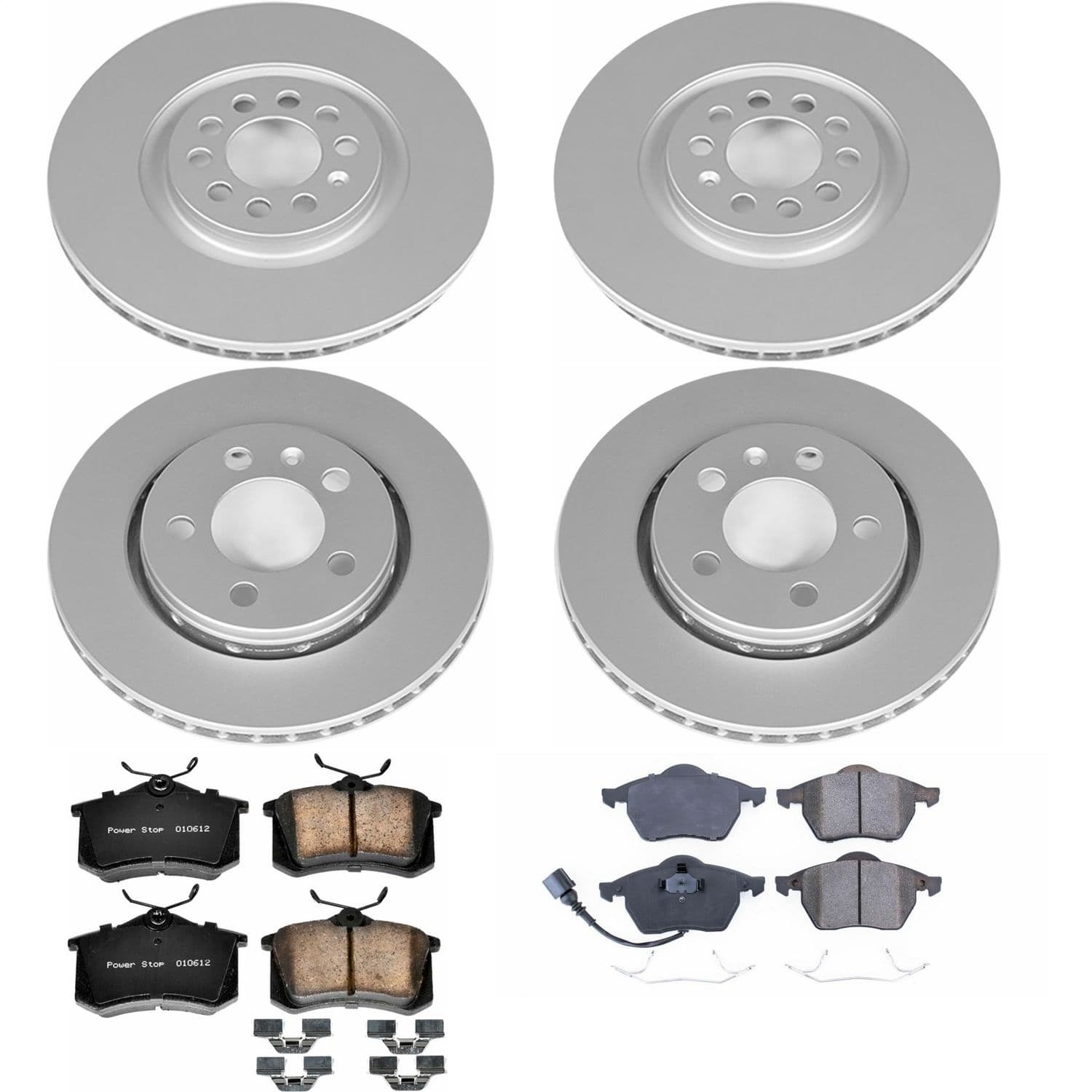 Power Stop - CRK916 - Front and Rear - Disc Brake Pad and Rotor Kit image 1