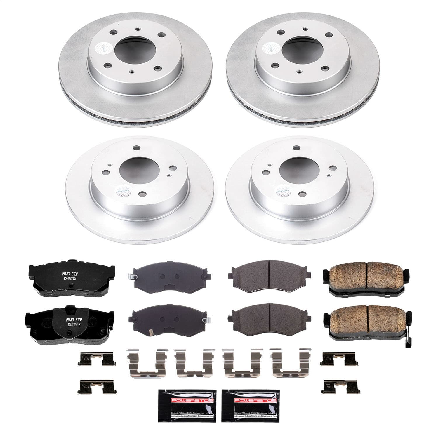Power Stop - CRK9173 - Front and Rear - Disc Brake Pad and Rotor Kit image 1