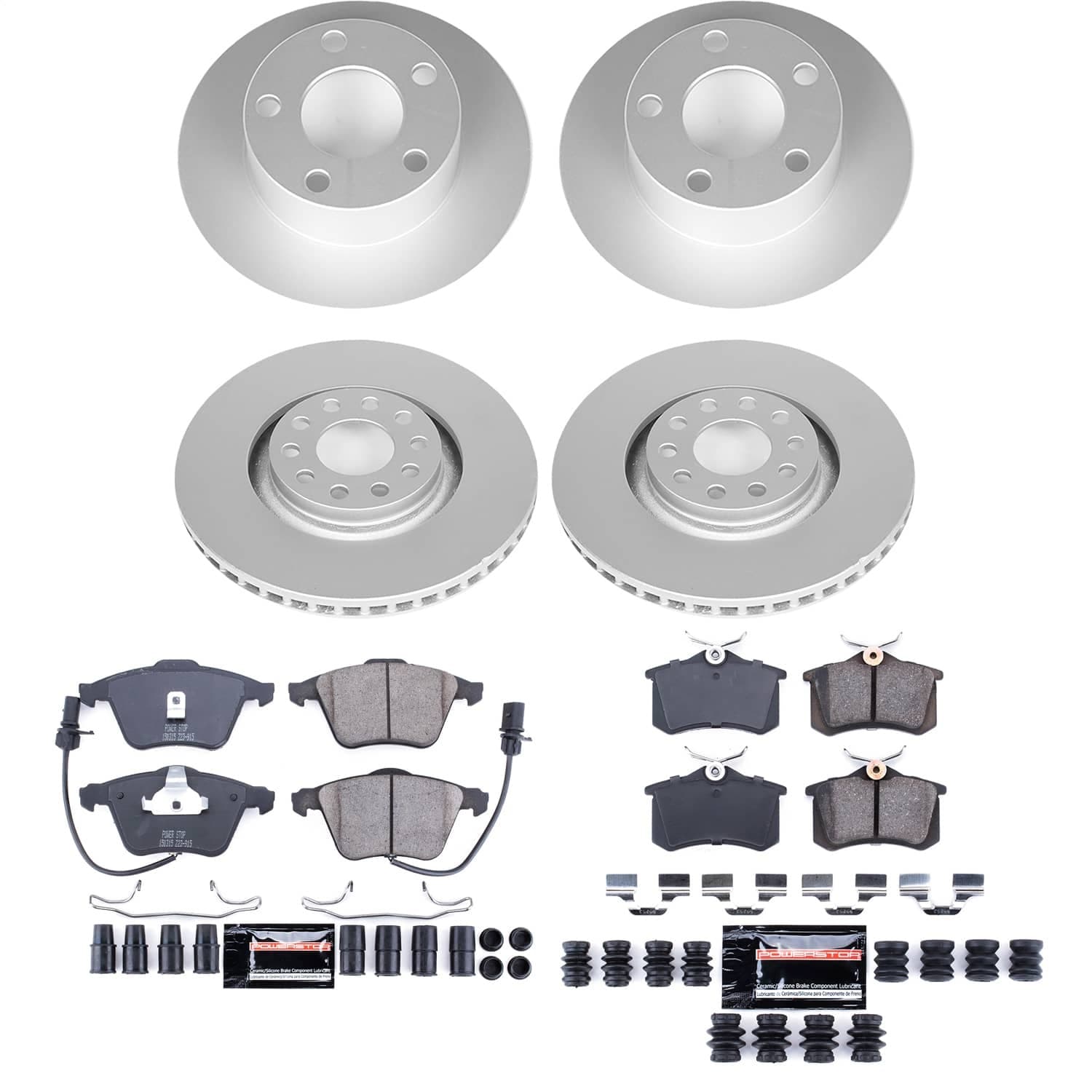Power Stop - CRK9175 - Front and Rear - Disc Brake Pad and Rotor Kit image 1