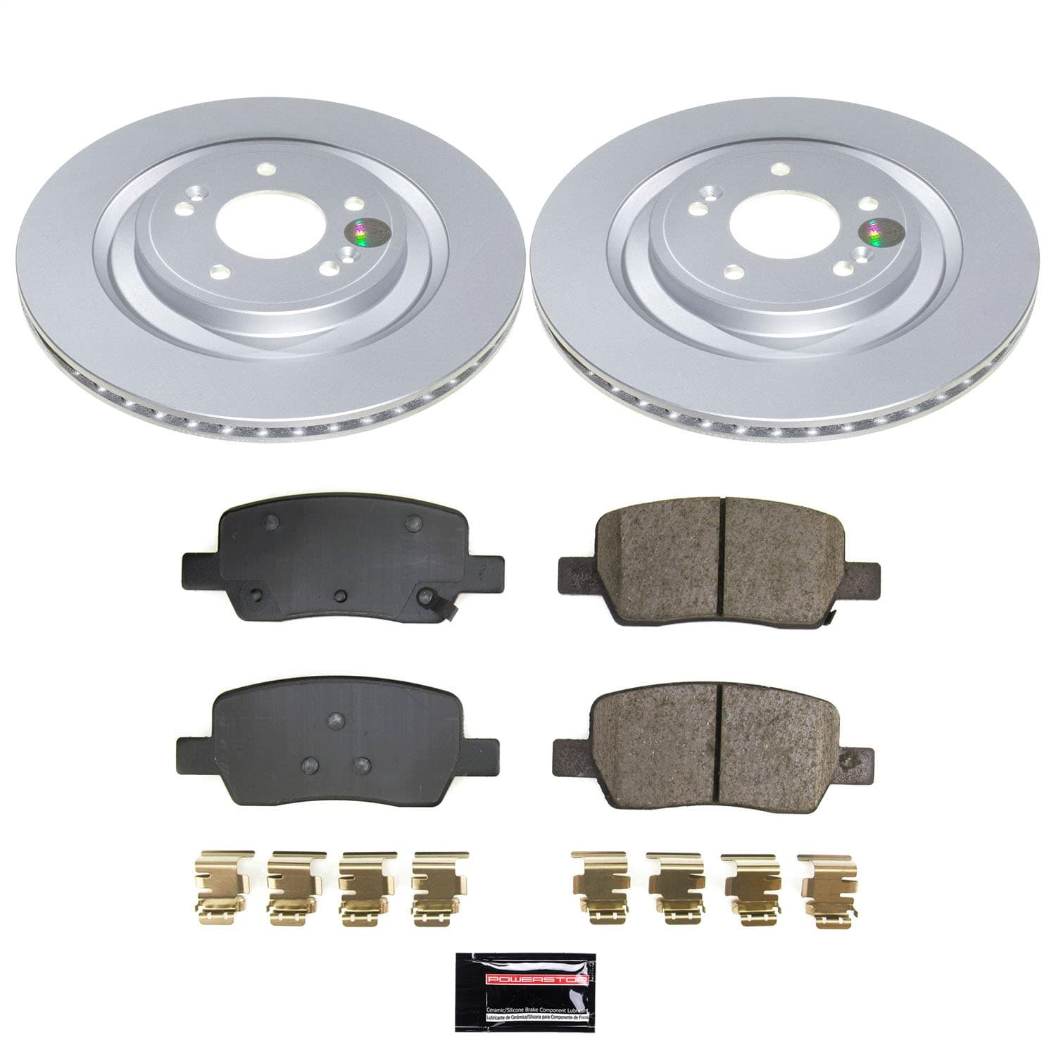 Power Stop - CRK9187 - Rear - Disc Brake Pad and Rotor Kit image 1