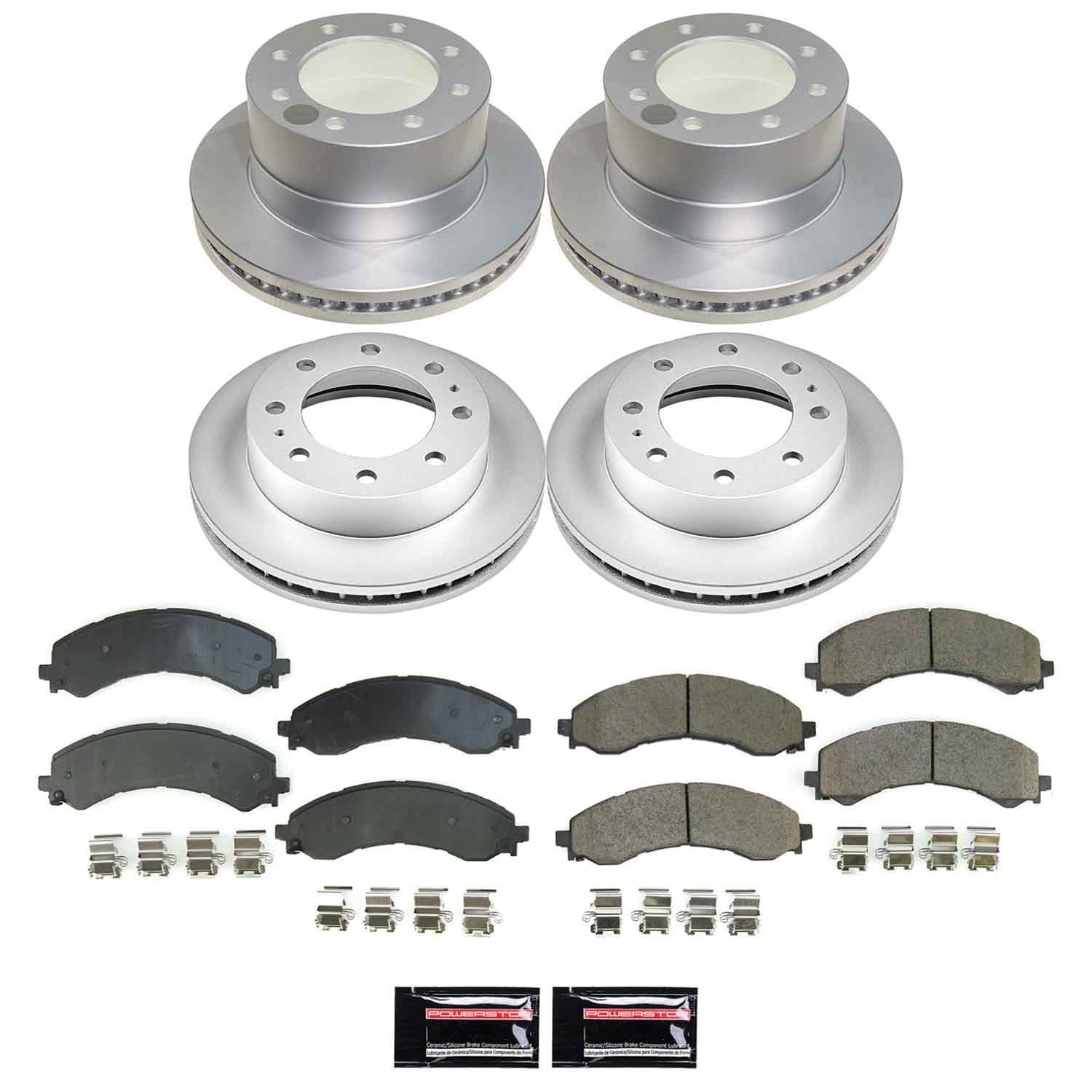 Power Stop - CRK9190 - Front and Rear - Disc Brake Pad and Rotor Kit image 1
