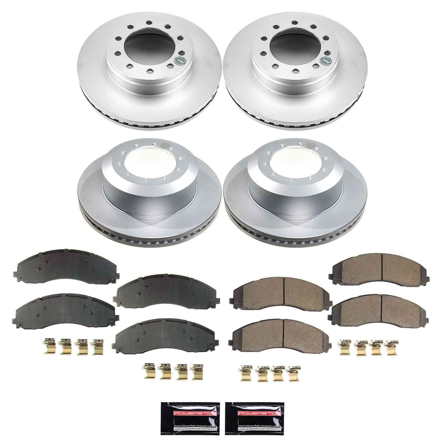 Power Stop - CRK9191 - Front and Rear - Disc Brake Pad and Rotor Kit image 1
