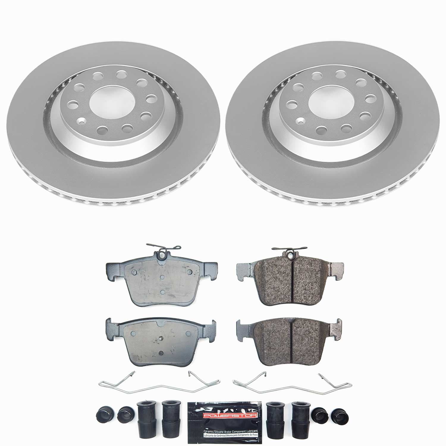 Power Stop - CRK9214 - Rear - Disc Brake Pad and Rotor Kit image 1