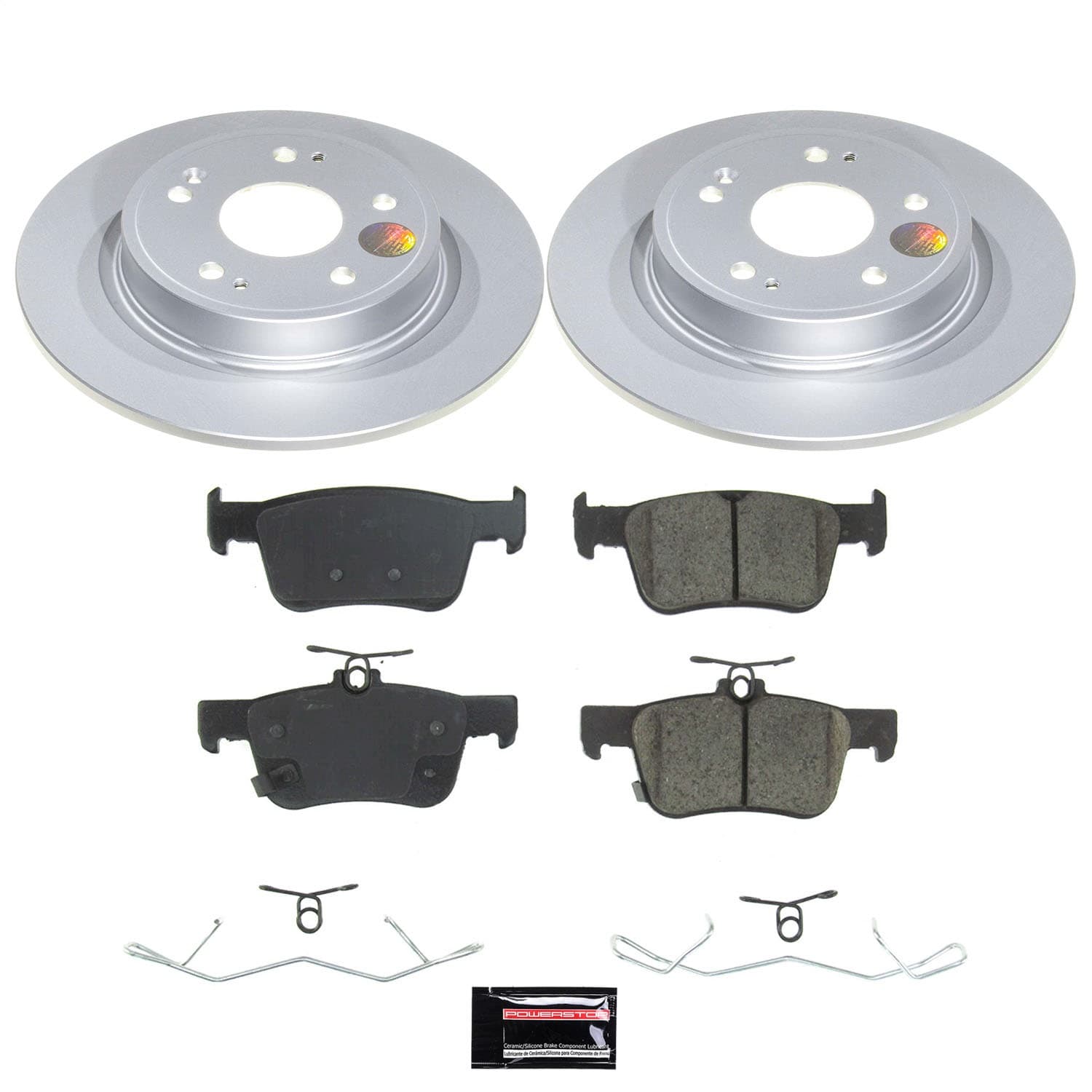 Power Stop - CRK9218 - Rear - Disc Brake Pad and Rotor Kit image 1
