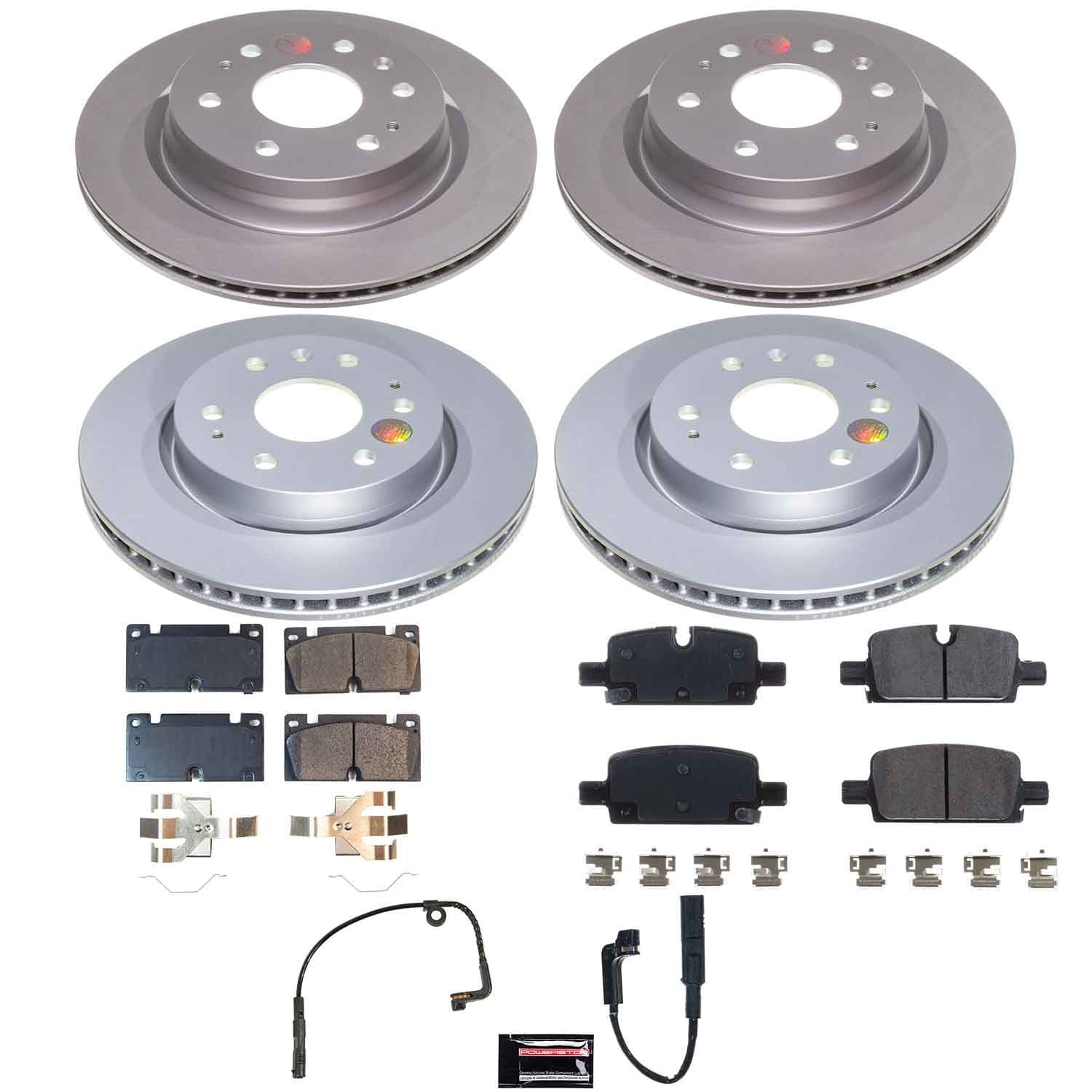 Power Stop - CRK9223 - Front and Rear - Disc Brake Pad and Rotor Kit image 1