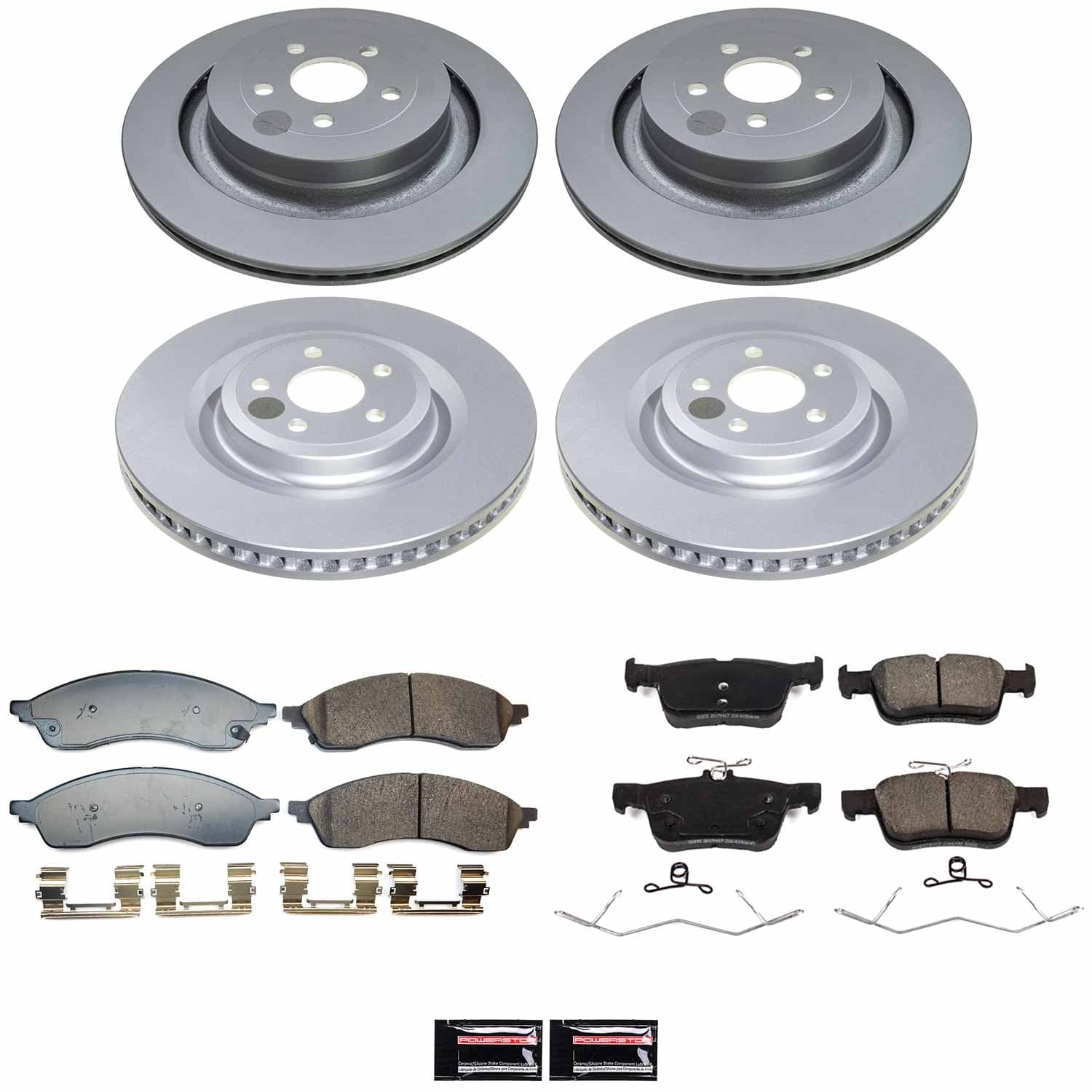 Power Stop - CRK9231 - Front and Rear - Disc Brake Pad and Rotor Kit image 1