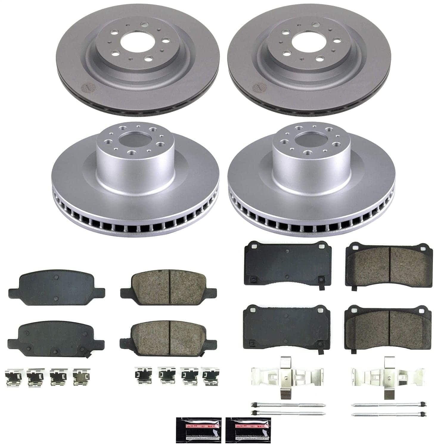 Power Stop - CRK9252 - Front and Rear - Disc Brake Pad and Rotor Kit image 1
