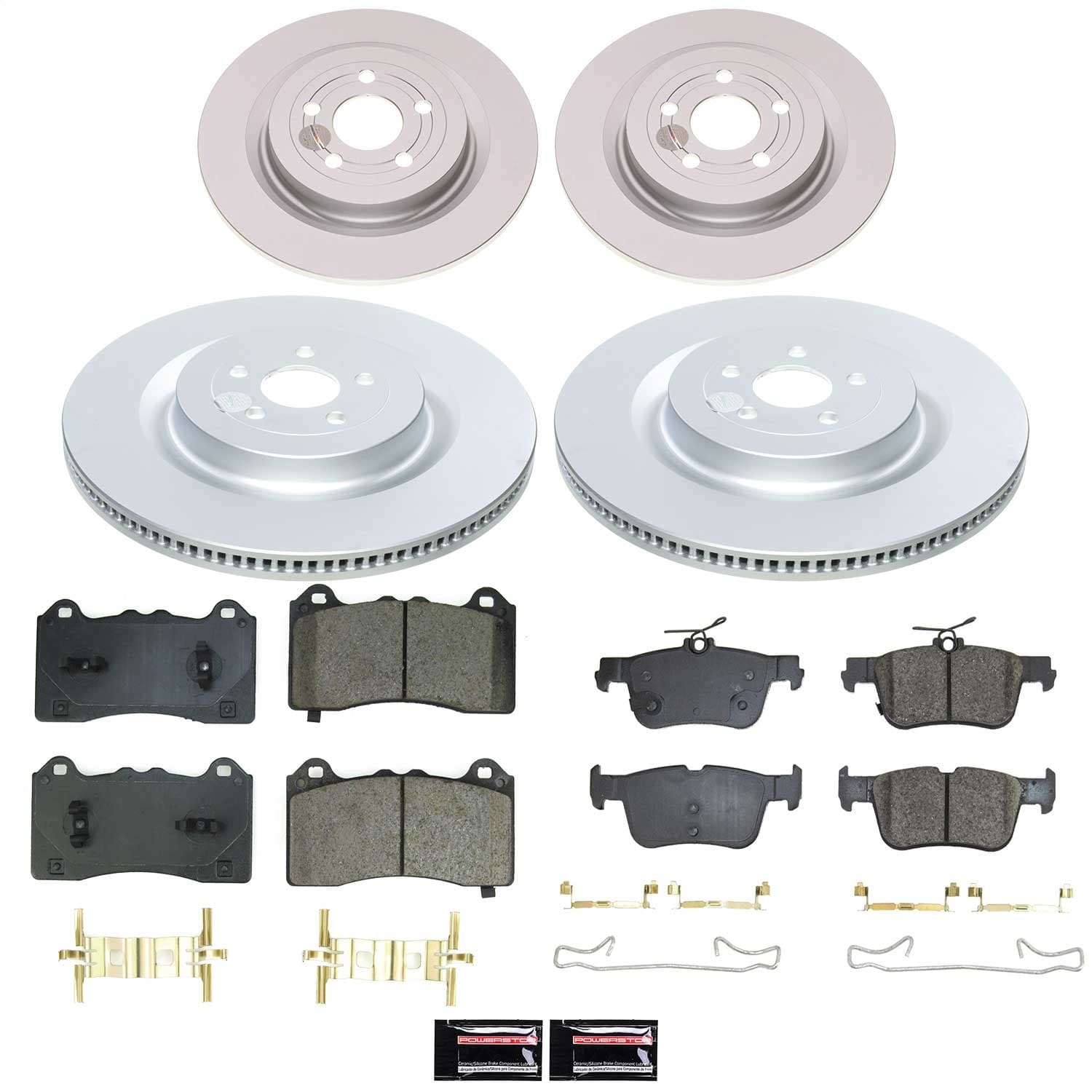 Power Stop - CRK9270 - Front and Rear - Disc Brake Pad and Rotor Kit image 1