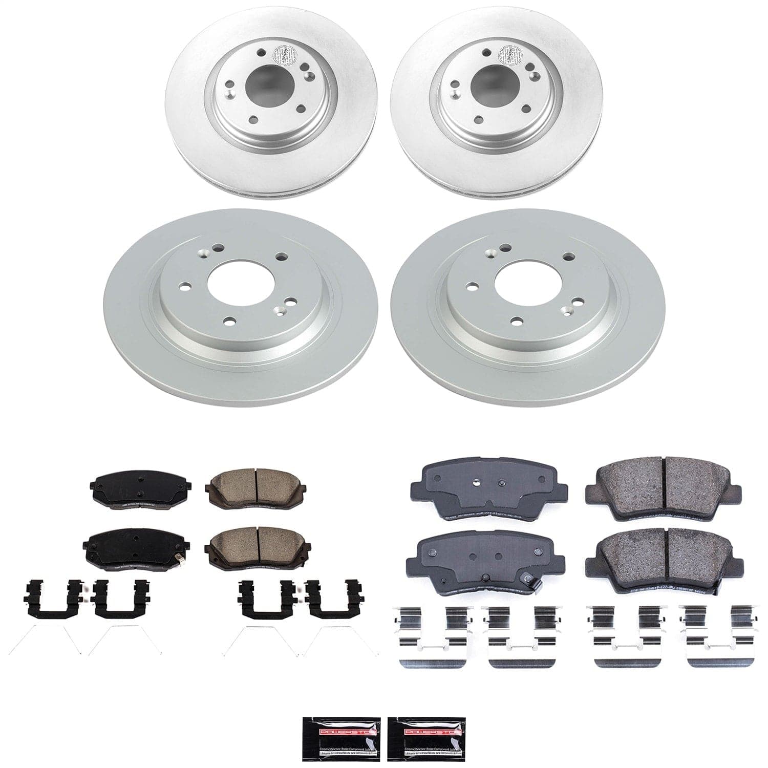 Power Stop - CRK9272 - Front and Rear - Disc Brake Pad and Rotor Kit image 1