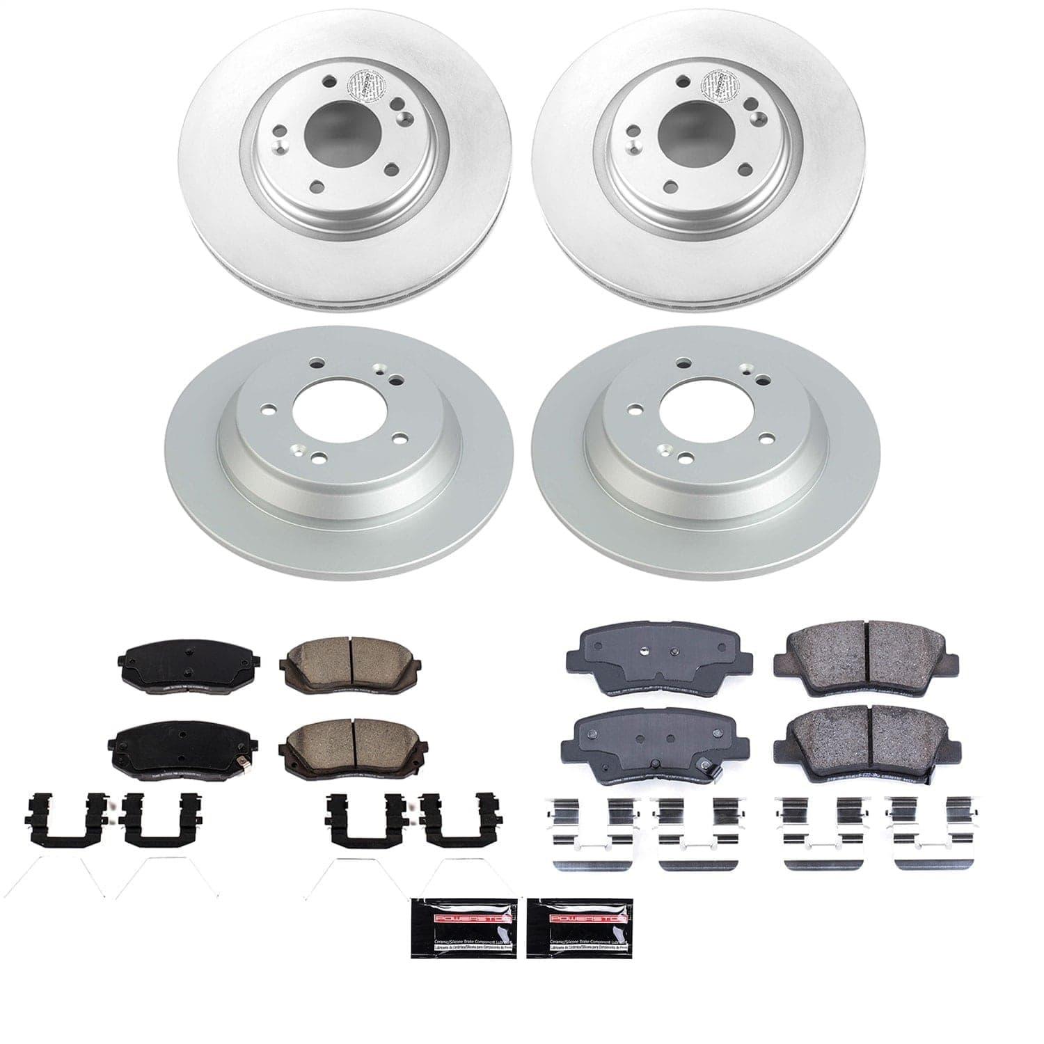 Power Stop - CRK9274 - Front and Rear - Disc Brake Pad and Rotor Kit image 1