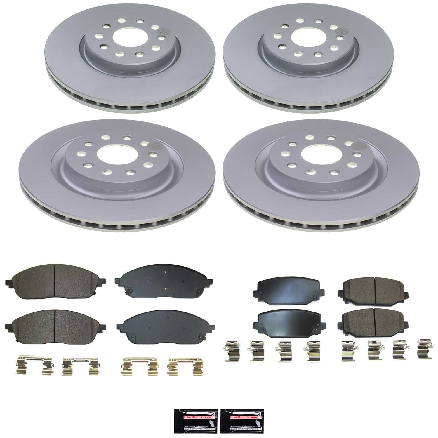 Power Stop - CRK9280 - Front and Rear - Disc Brake Pad and Rotor Kit image 1