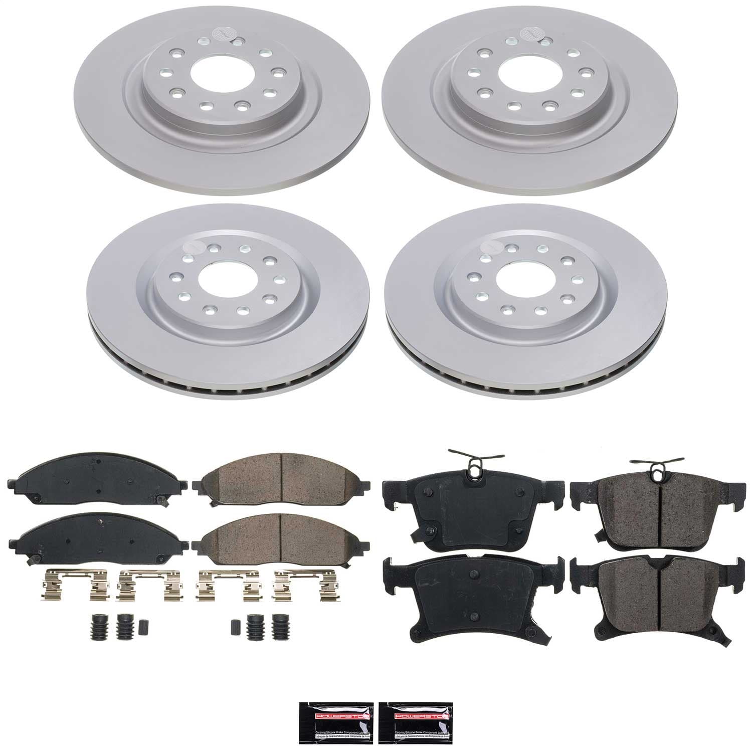 Power Stop - CRK9309 - Front and Rear - Disc Brake Pad and Rotor Kit image 1