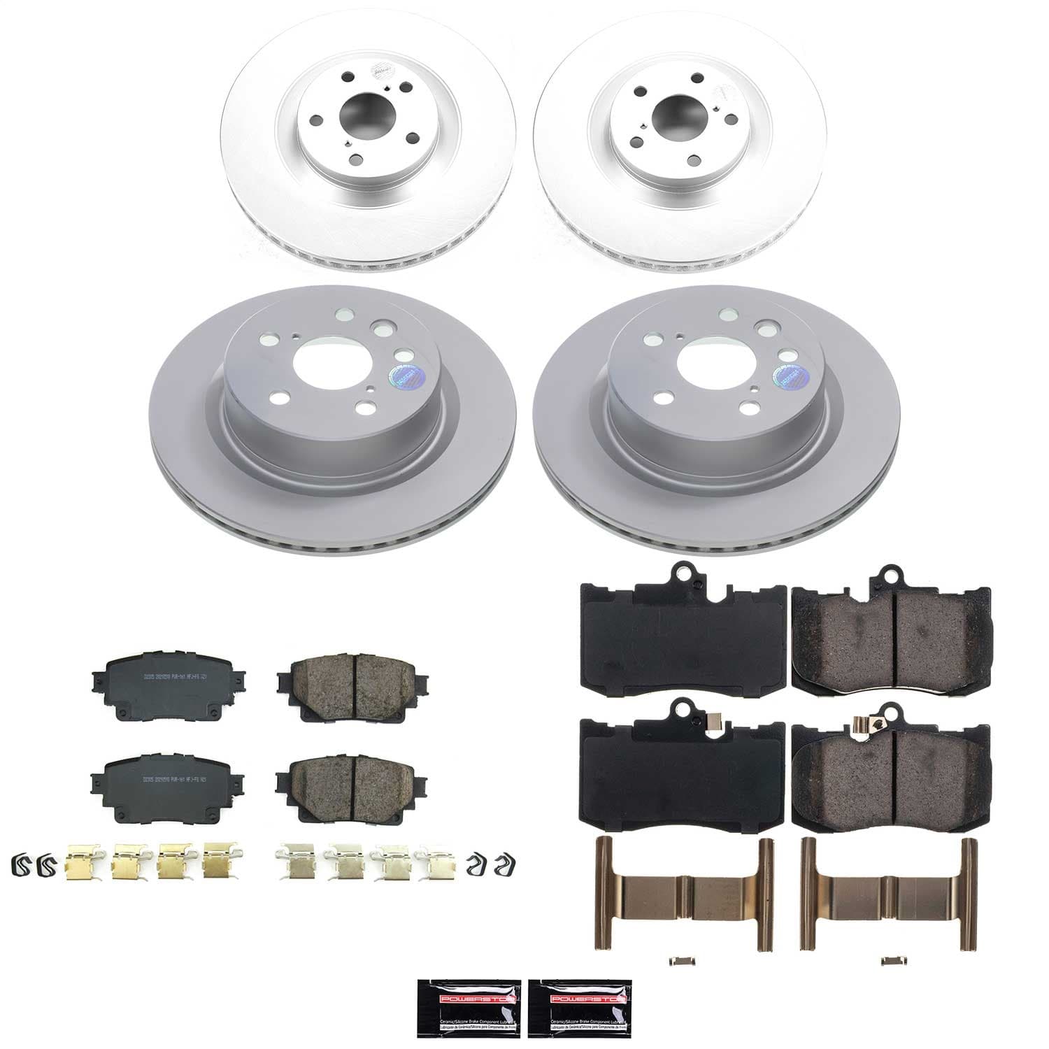 Power Stop - CRK9310 - Front and Rear - Disc Brake Pad and Rotor Kit image 1