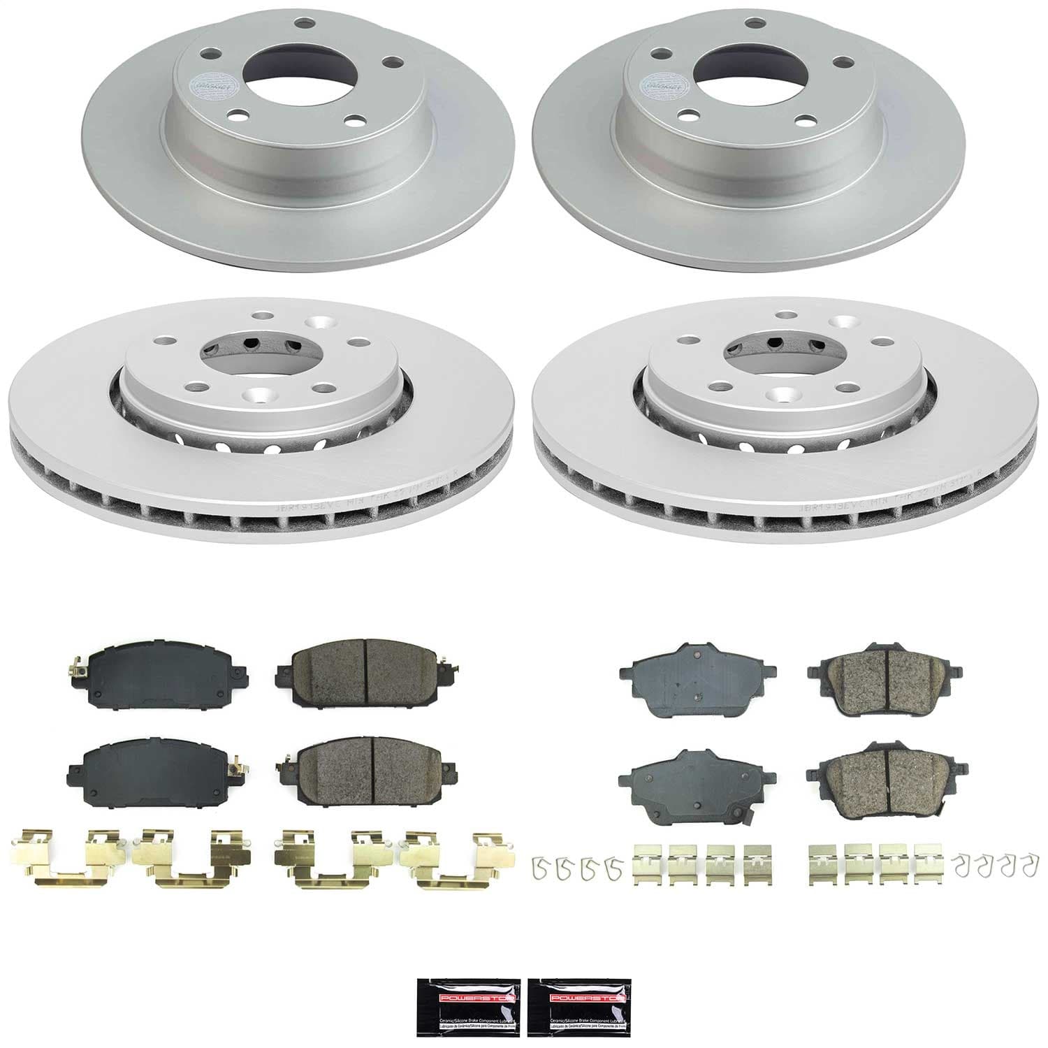 Power Stop - CRK9315 - Front and Rear - Disc Brake Pad and Rotor Kit image 1