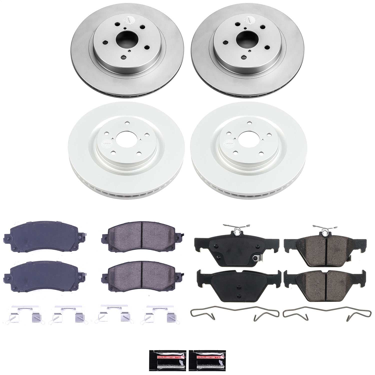 Power Stop - CRK9316 - Front and Rear - Disc Brake Pad and Rotor Kit image 1