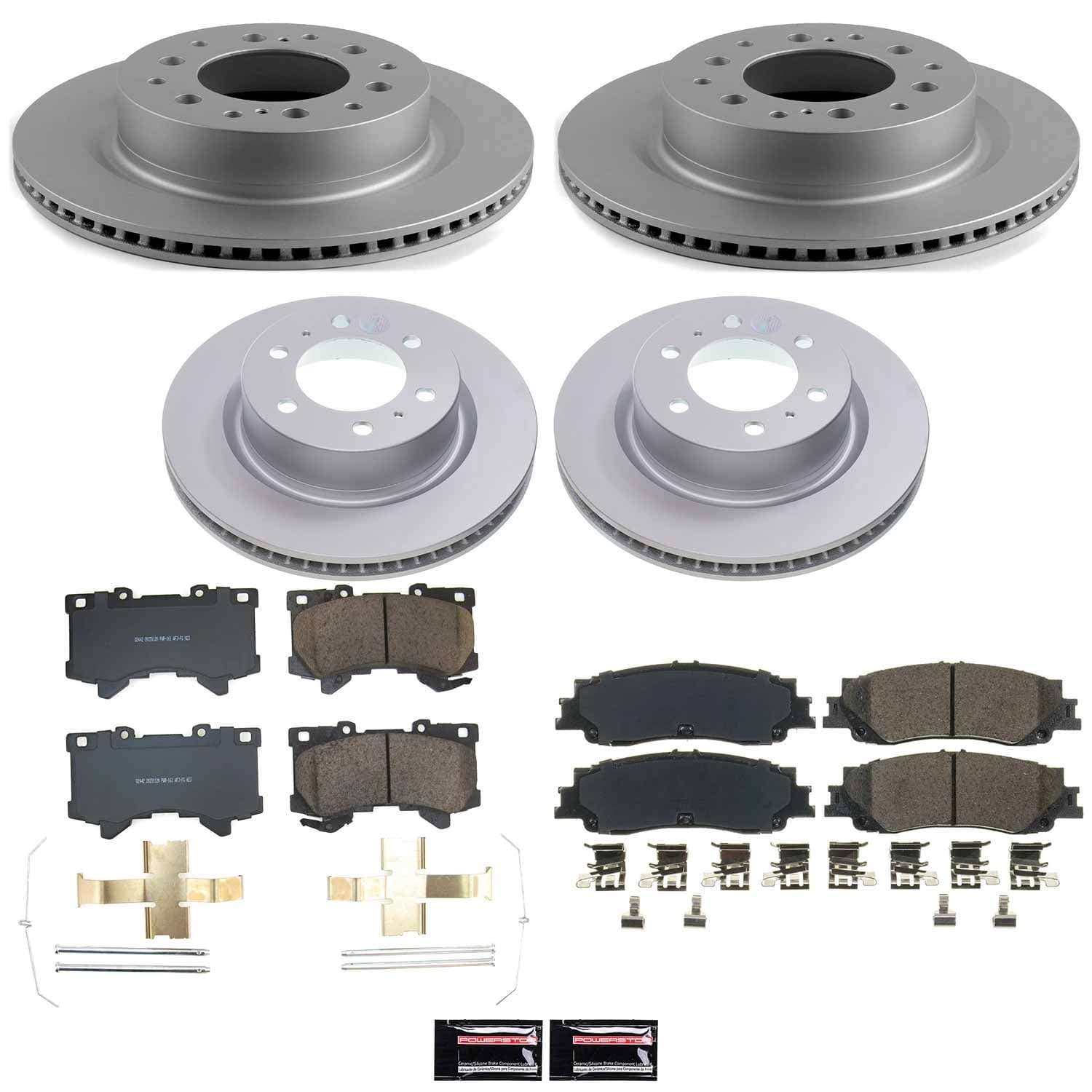 Power Stop - CRK9317 - Front and Rear - Disc Brake Pad and Rotor Kit image 1