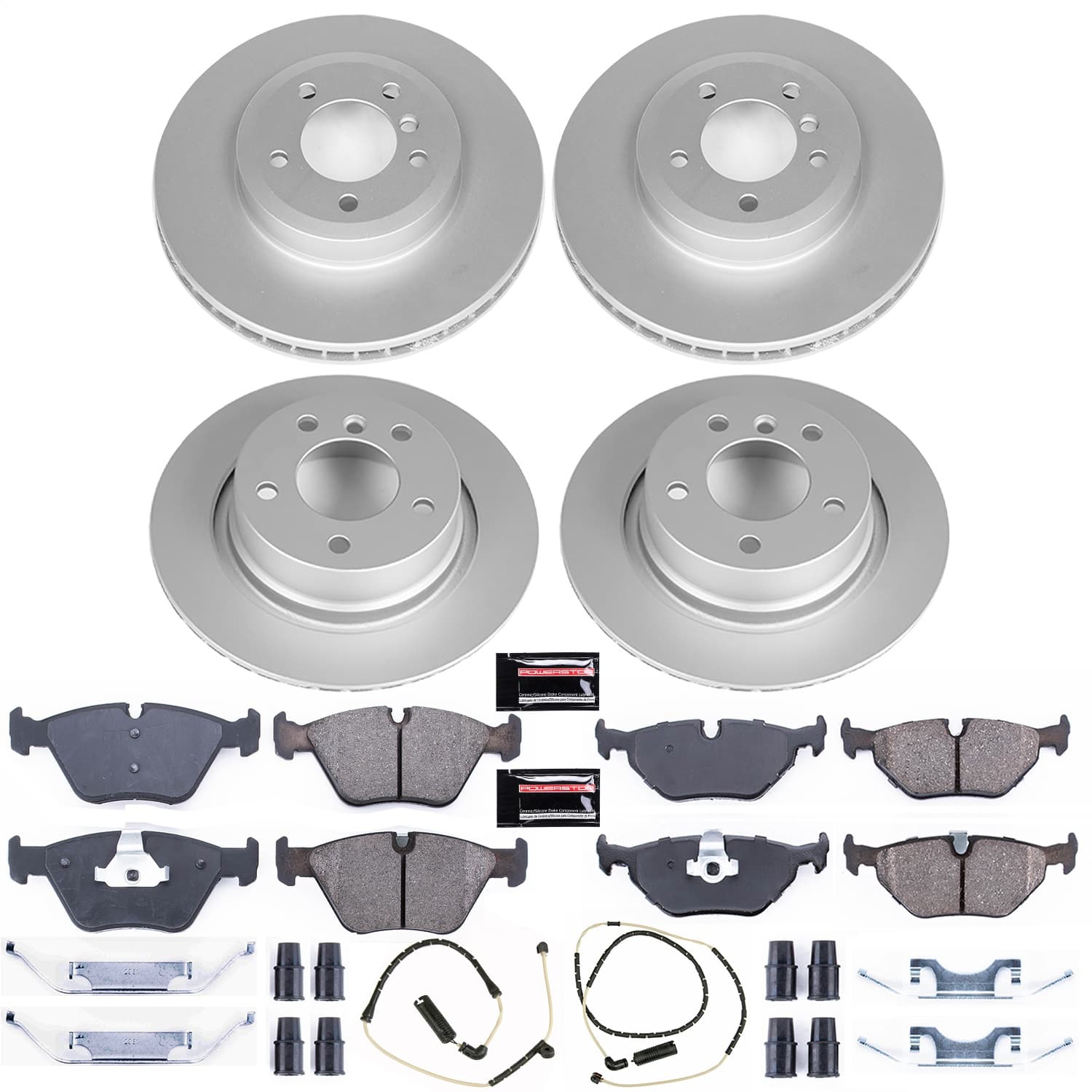 Power Stop - CRK935 - Front and Rear - Disc Brake Pad and Rotor Kit image 1