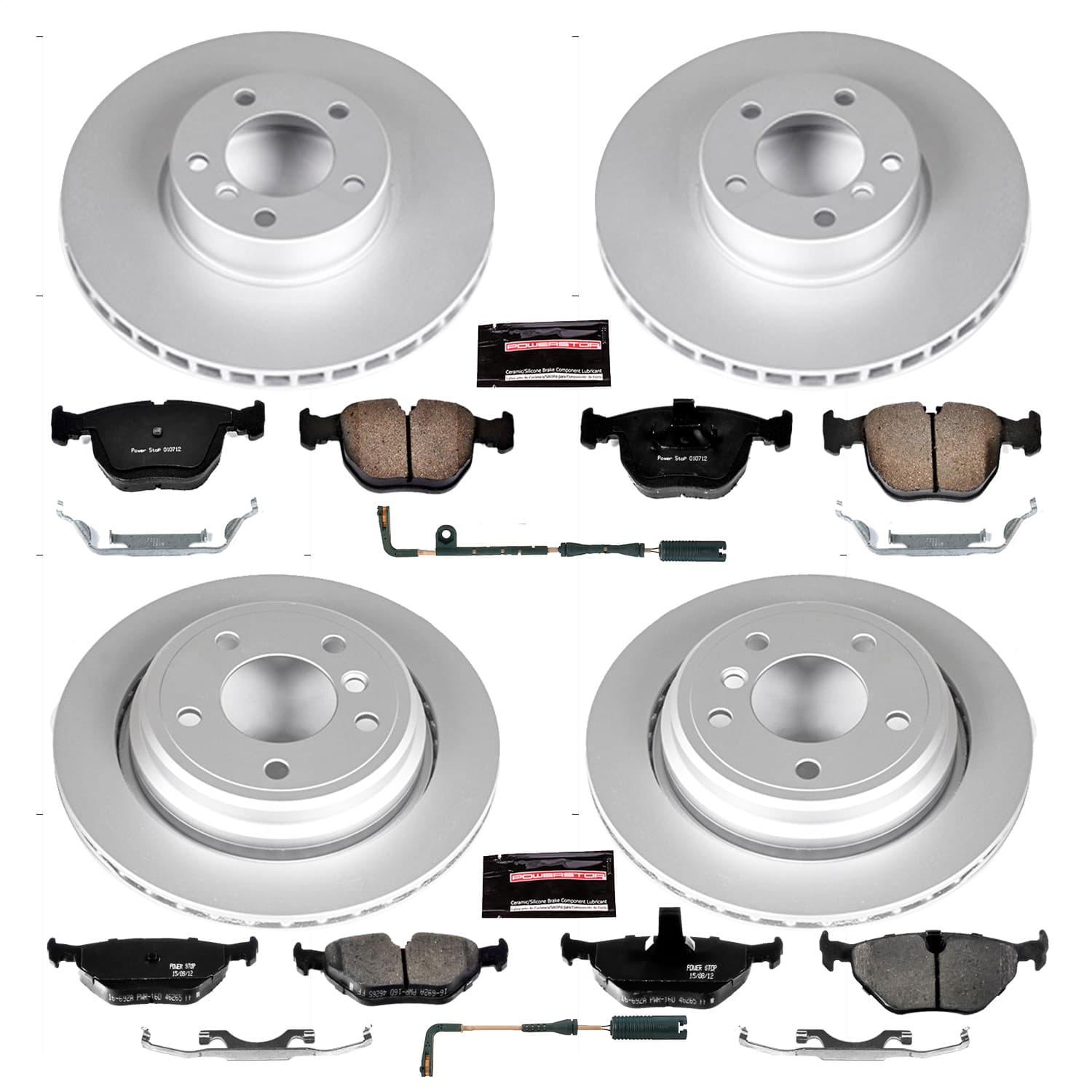 Power Stop - CRK945 - Front and Rear - Disc Brake Pad and Rotor Kit image 1
