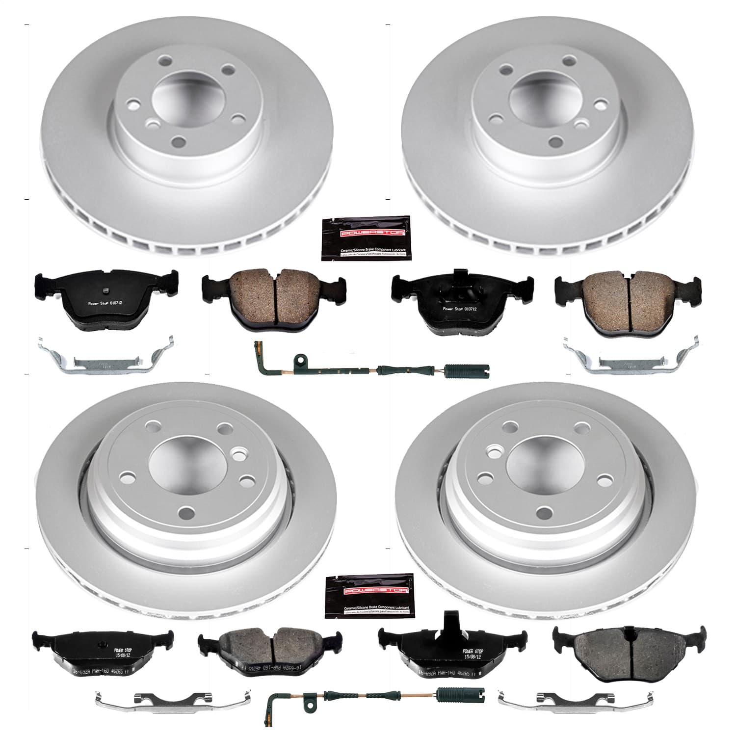 Power Stop - CRK946 - Front and Rear - Disc Brake Pad and Rotor Kit image 1