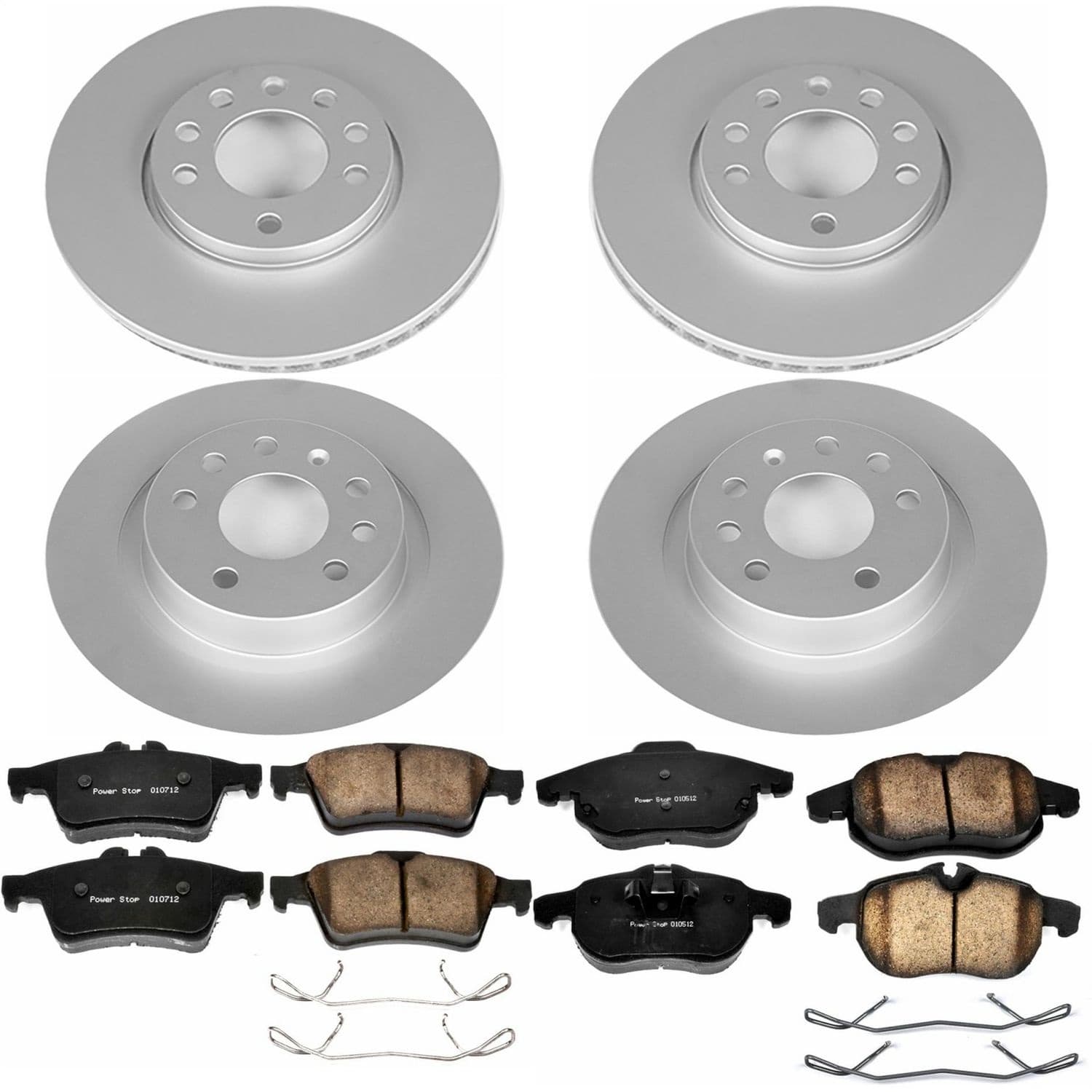 Power Stop - CRK979 - Front and Rear - Disc Brake Pad and Rotor Kit image 1