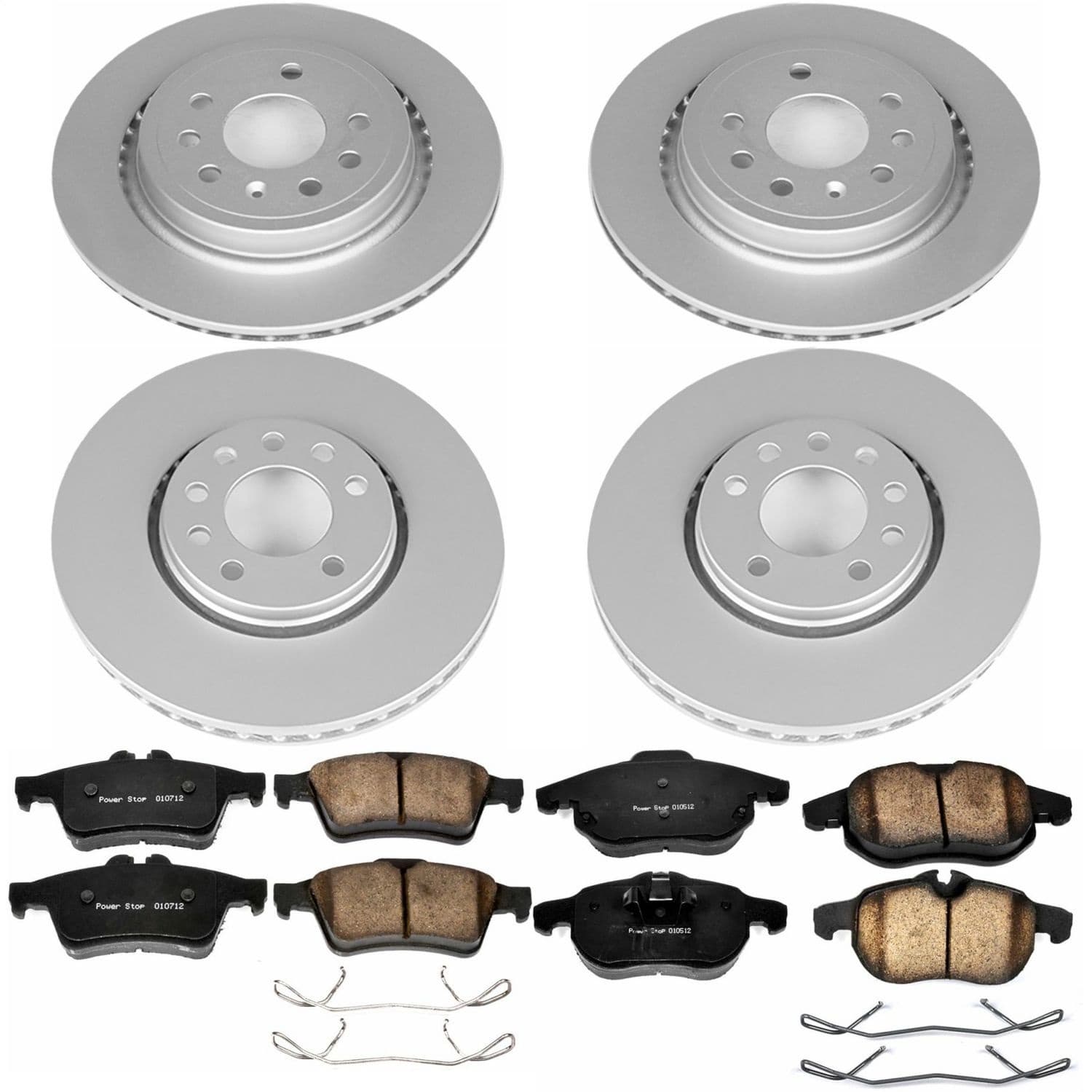 Power Stop - CRK986 - Front and Rear - Disc Brake Pad and Rotor Kit image 1