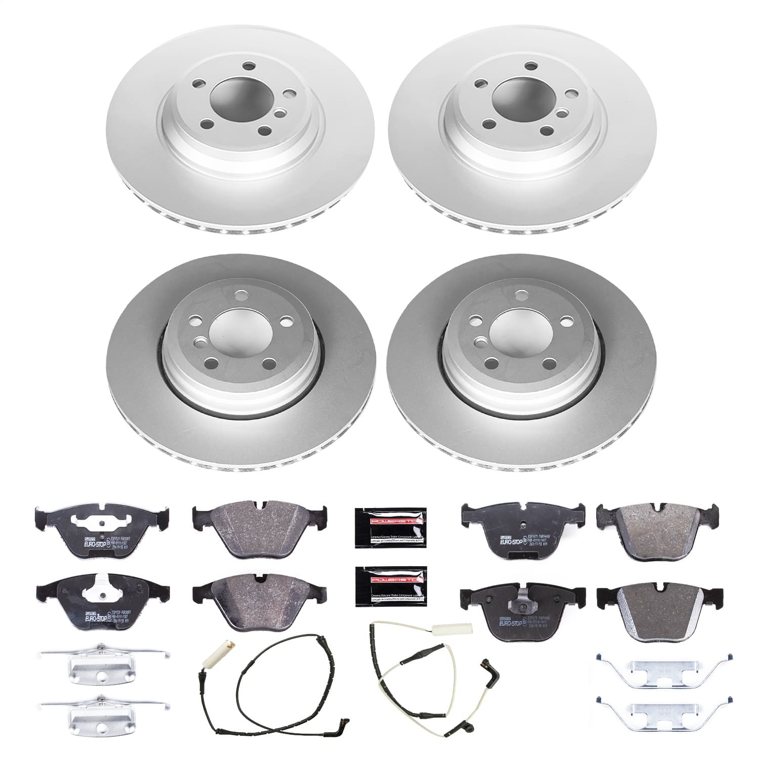Power Stop - ESK2056 - Front and Rear - Disc Brake Pad and Rotor Kit image 1