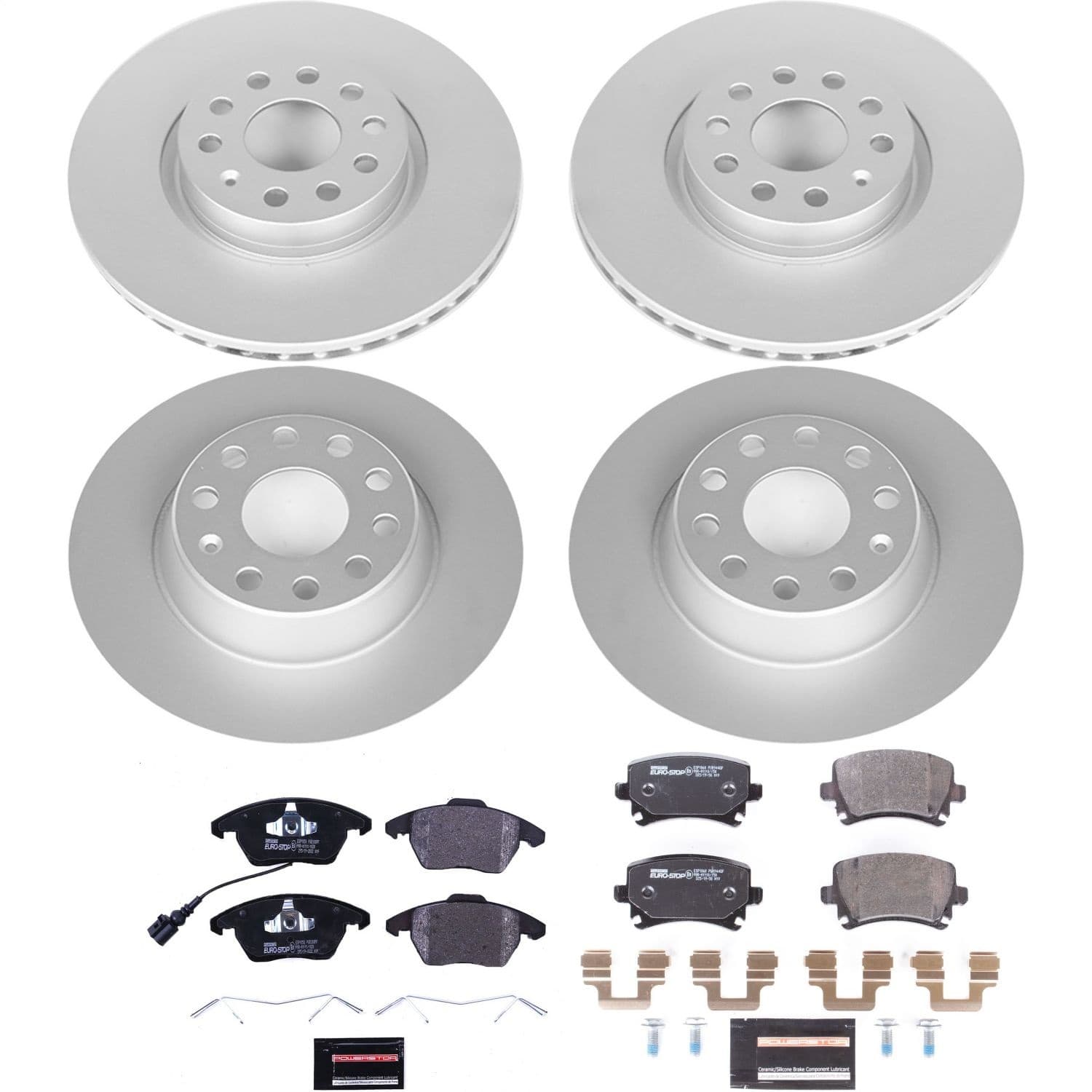 Power Stop - ESK2260 - Front and Rear - Disc Brake Pad and Rotor Kit image 1