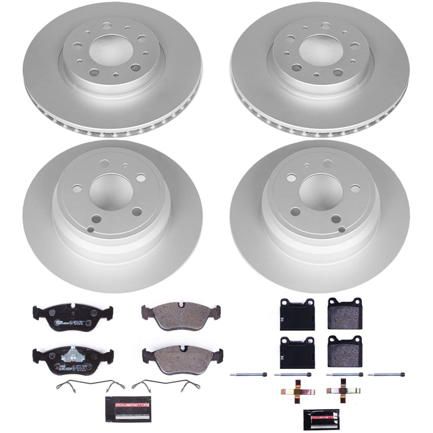 Power Stop - ESK2728 - Front and Rear - Disc Brake Pad and Rotor Kit image 1
