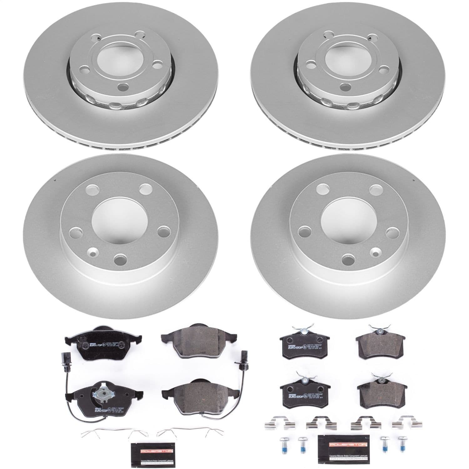Power Stop - ESK2741 - Front and Rear - Disc Brake Pad and Rotor Kit image 1