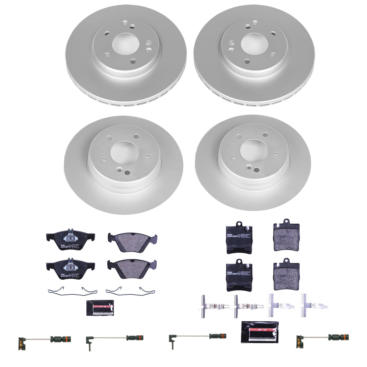 Power Stop - ESK2790 - Front and Rear - Disc Brake Pad and Rotor Kit image 1