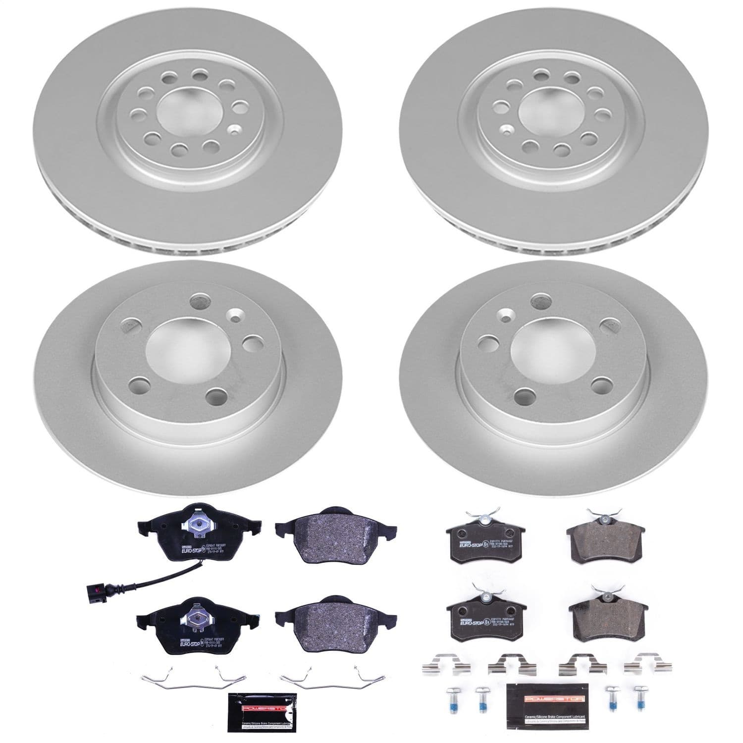 Power Stop - ESK2795 - Front and Rear - Disc Brake Pad and Rotor Kit image 1