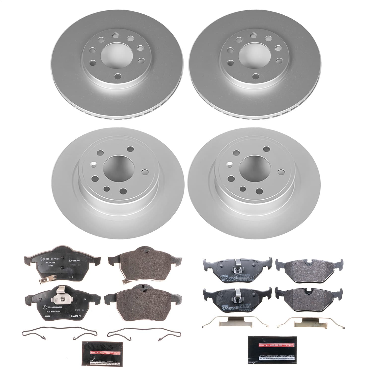 Power Stop - ESK2808 - Front and Rear - Disc Brake Pad and Rotor Kit image 1