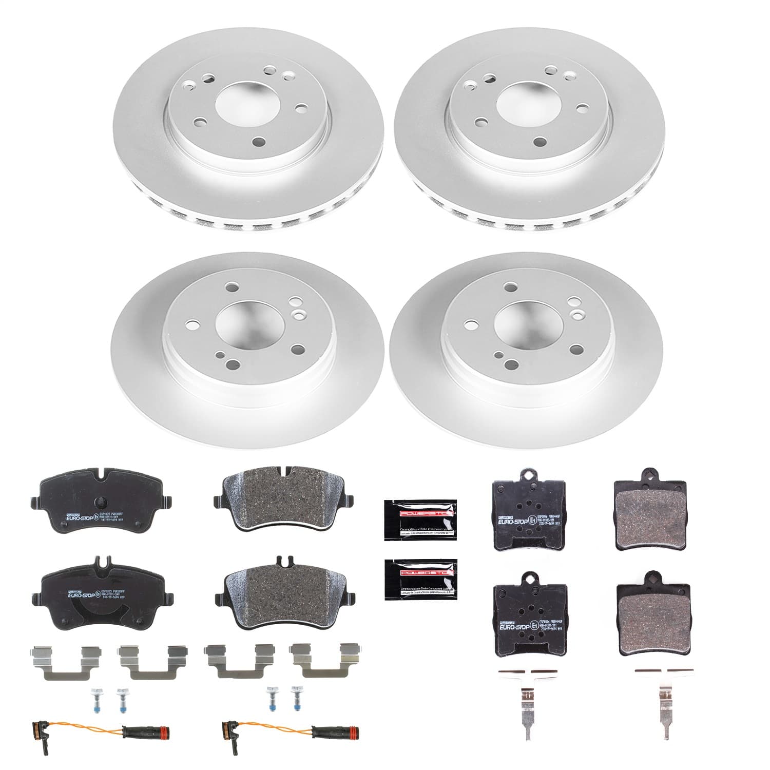 Power Stop - ESK2812 - Front and Rear - Disc Brake Pad and Rotor Kit image 1