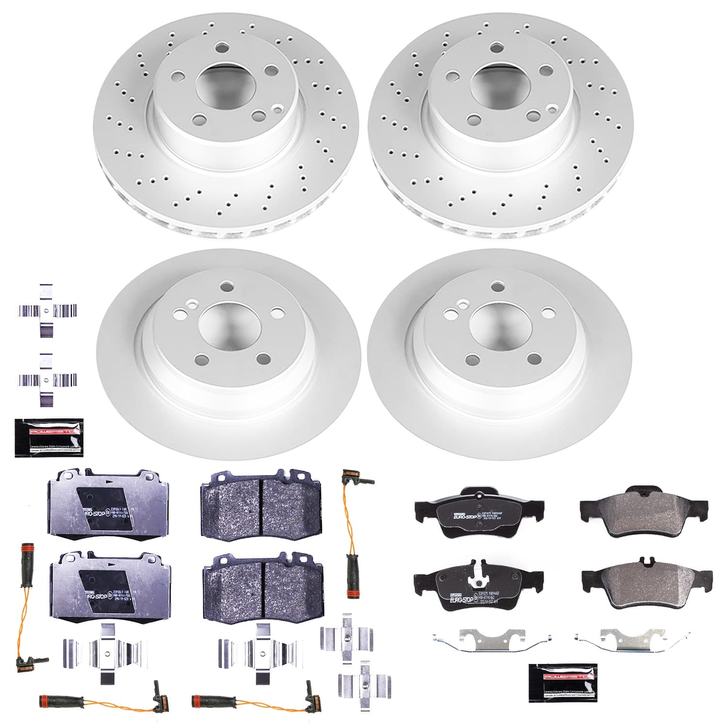 Power Stop - ESK2817 - Front and Rear - Disc Brake Pad and Rotor Kit image 1