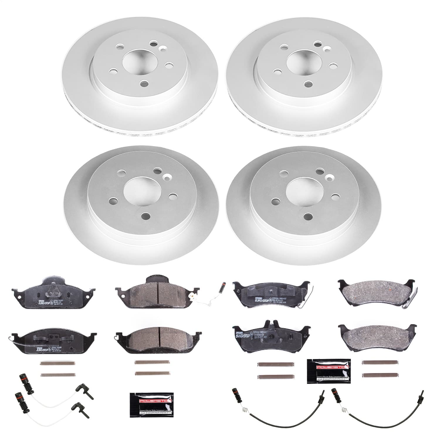 Power Stop - ESK2833 - Front and Rear - Disc Brake Pad and Rotor Kit image 1