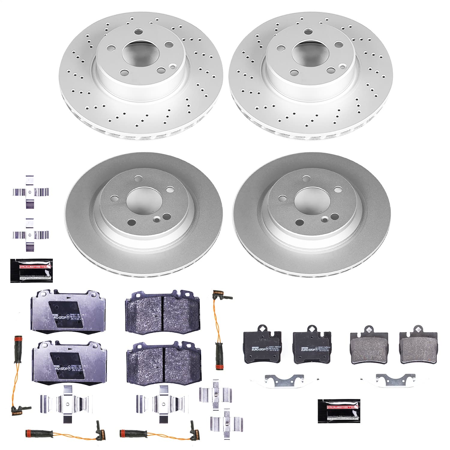 Power Stop - ESK2851 - Front and Rear - Disc Brake Pad and Rotor Kit image 1
