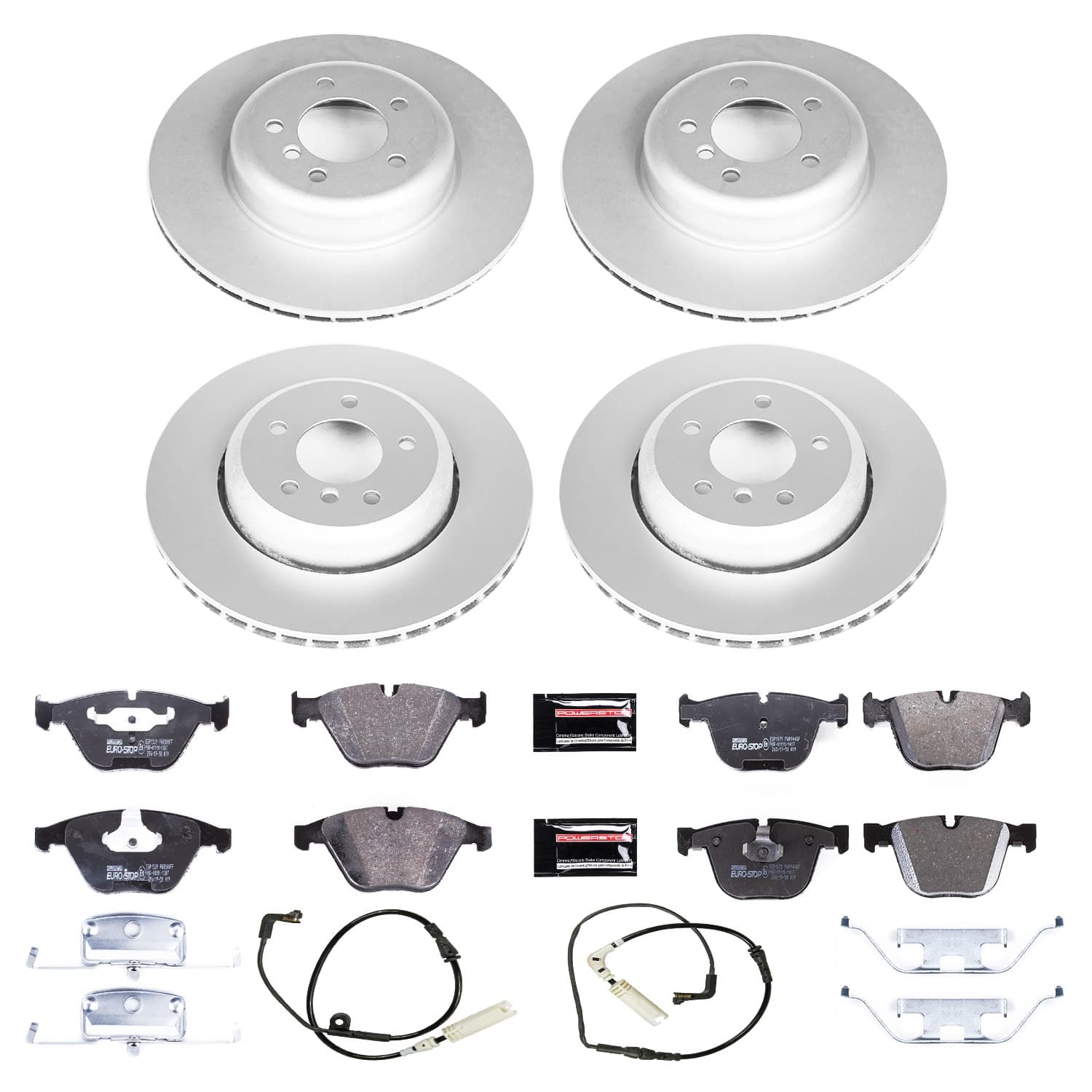 Power Stop - ESK2877 - Front and Rear - Disc Brake Pad and Rotor Kit image 1