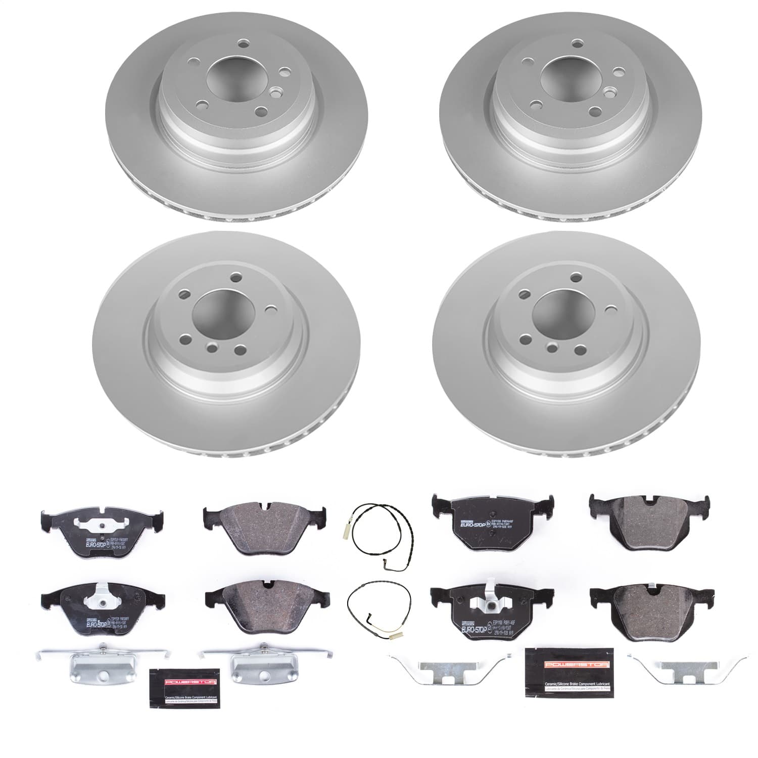 Power Stop - ESK2883 - Front and Rear - Disc Brake Pad and Rotor Kit image 1