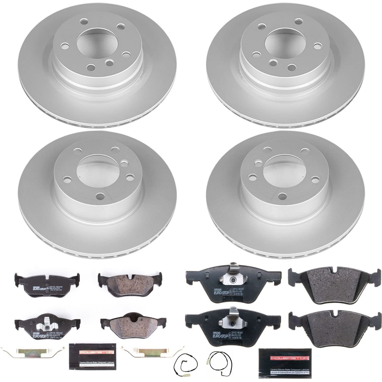Power Stop - ESK2890 - Front and Rear - Disc Brake Pad and Rotor Kit image 1
