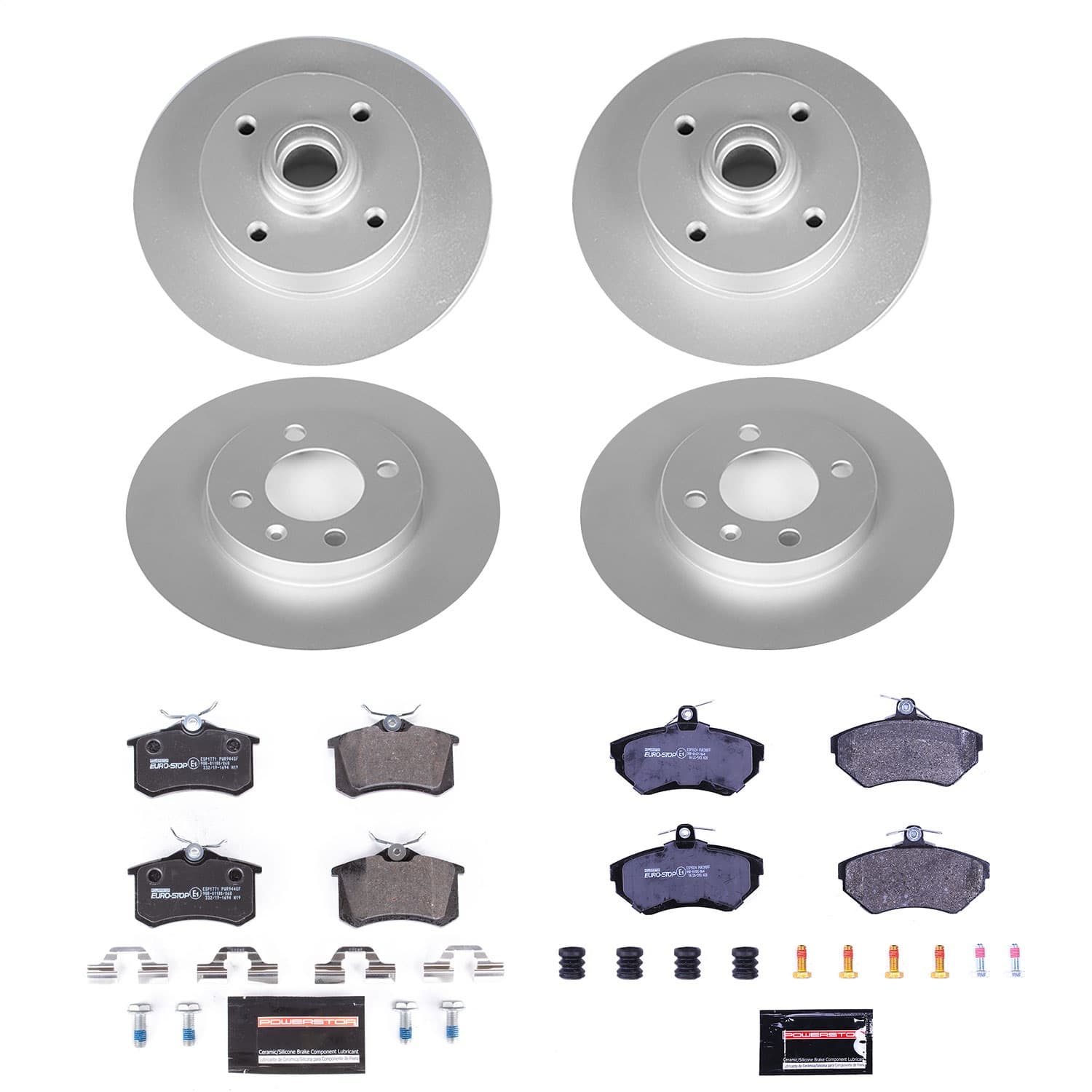 Power Stop - ESK375 - Front and Rear - Disc Brake Pad and Rotor Kit image 1